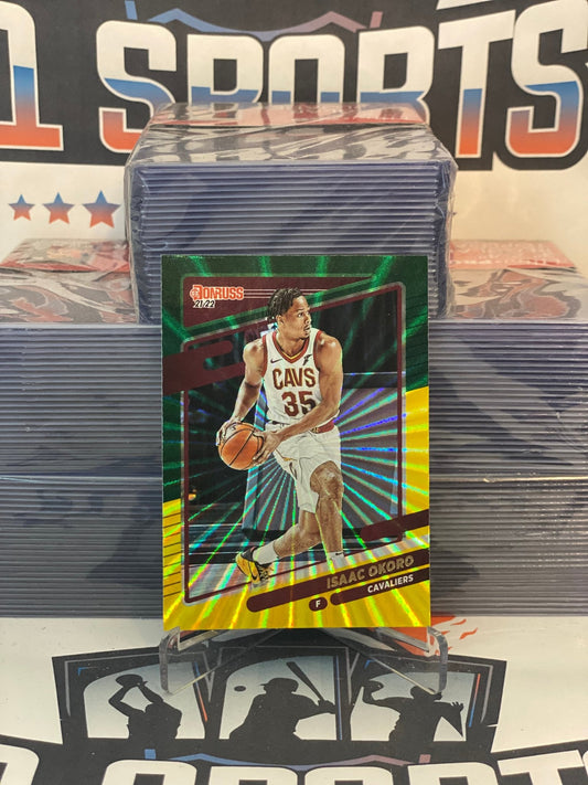 2021 Donruss (Yellow Green Laser) Isaac Okoro #196