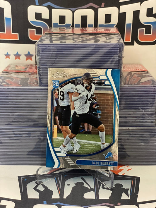 2021 Panini Absolute Sage Surratt Rookie #196