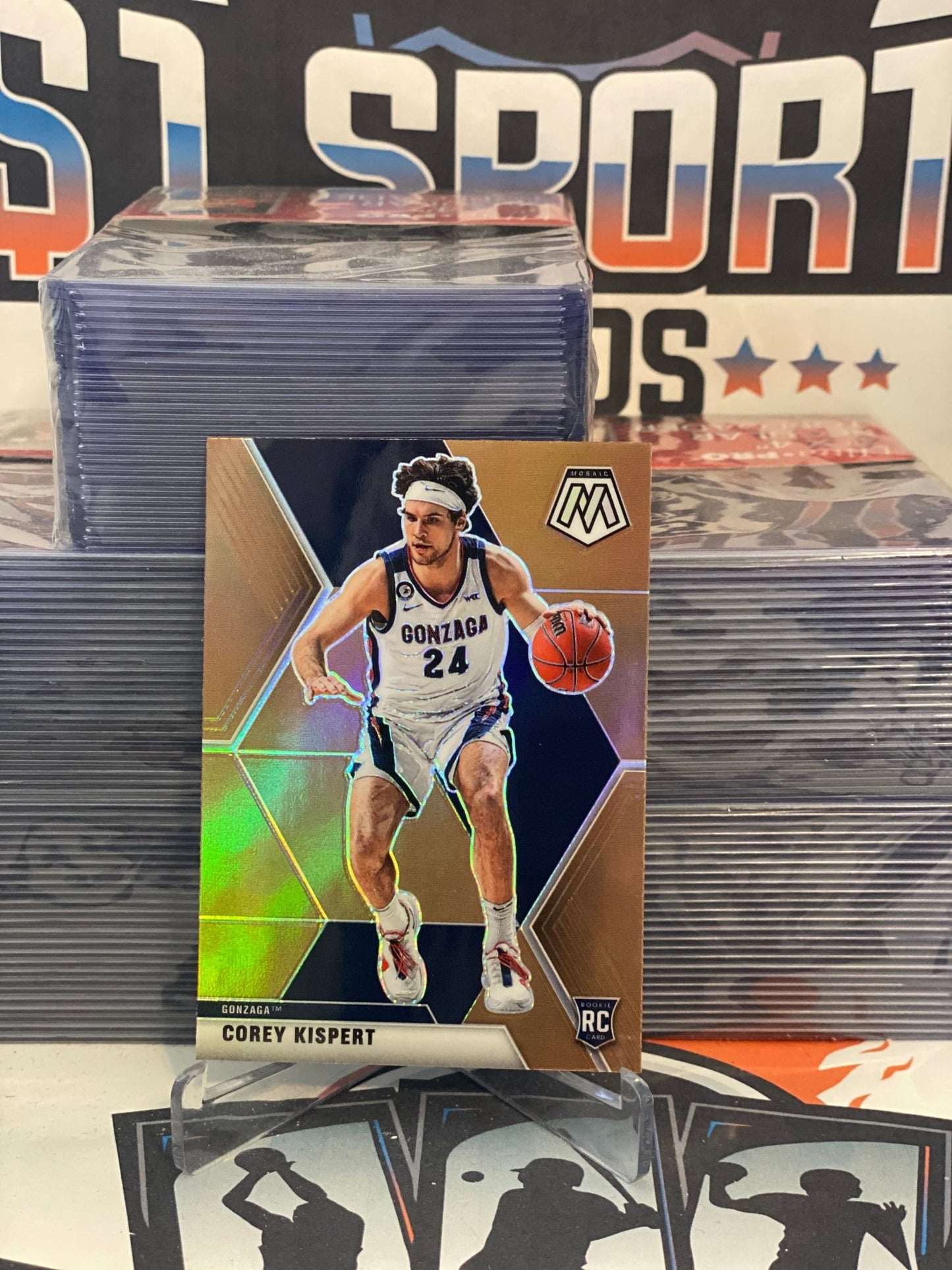 2021 Panini Chronicles Draft Picks (Bronze Prizm, Mosaic) Corey Kispert Rookie #258