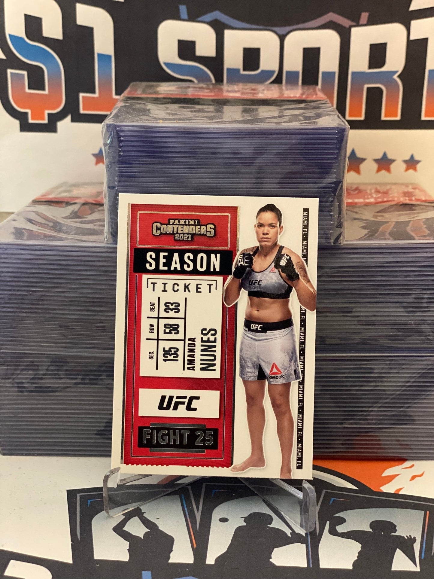 2021 Panini Chronicles UFC (Contenders Season Ticket) Amanda Nunes #7