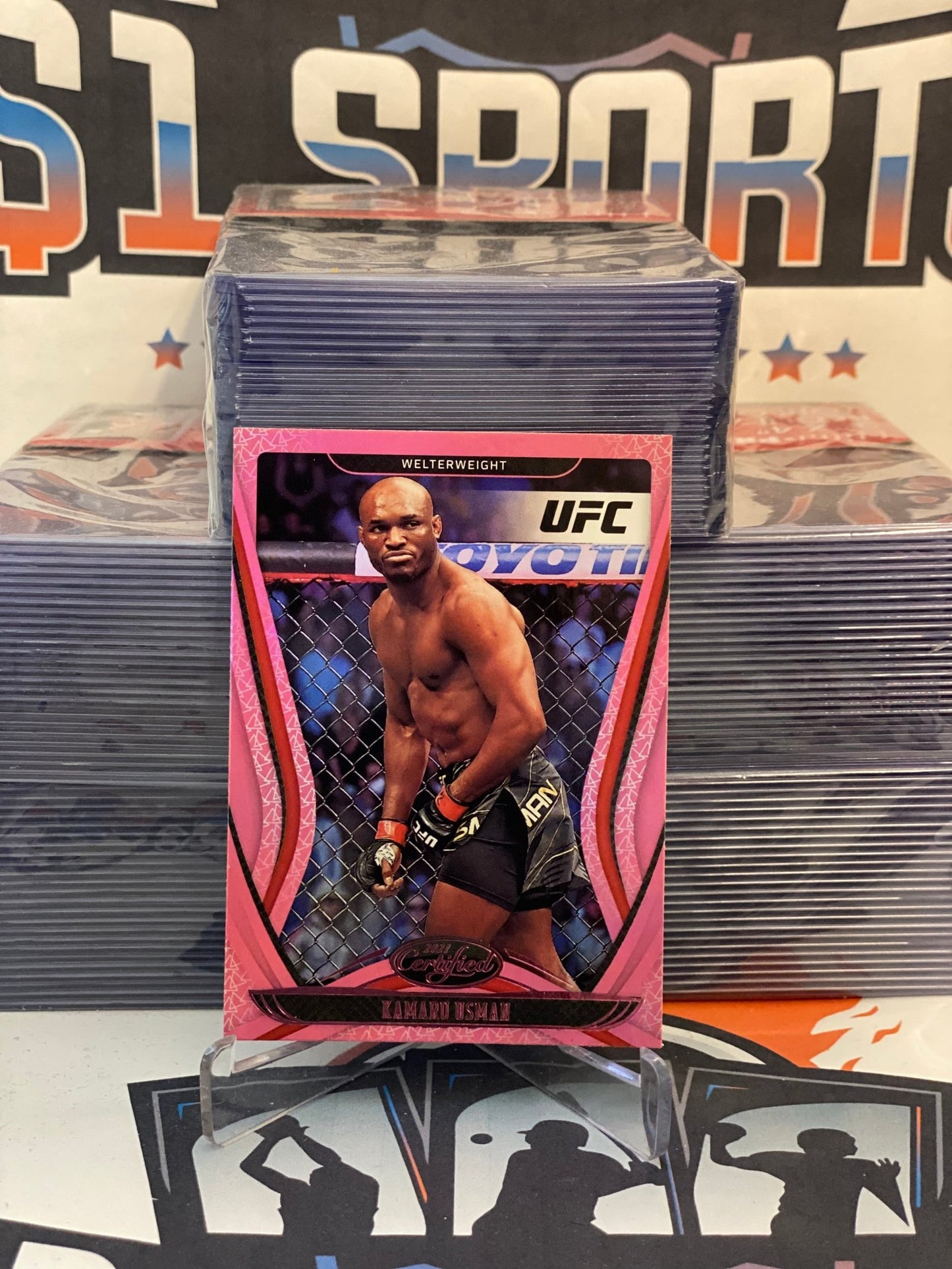 2021 Panini Chronicles UFC (Pink, Certified) Kamaru Usman #130