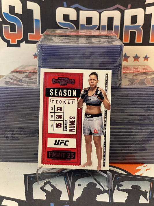 2021 Panini Chronicles UFC (Pink, Contenders Season Ticket) Amanda Nunes #7