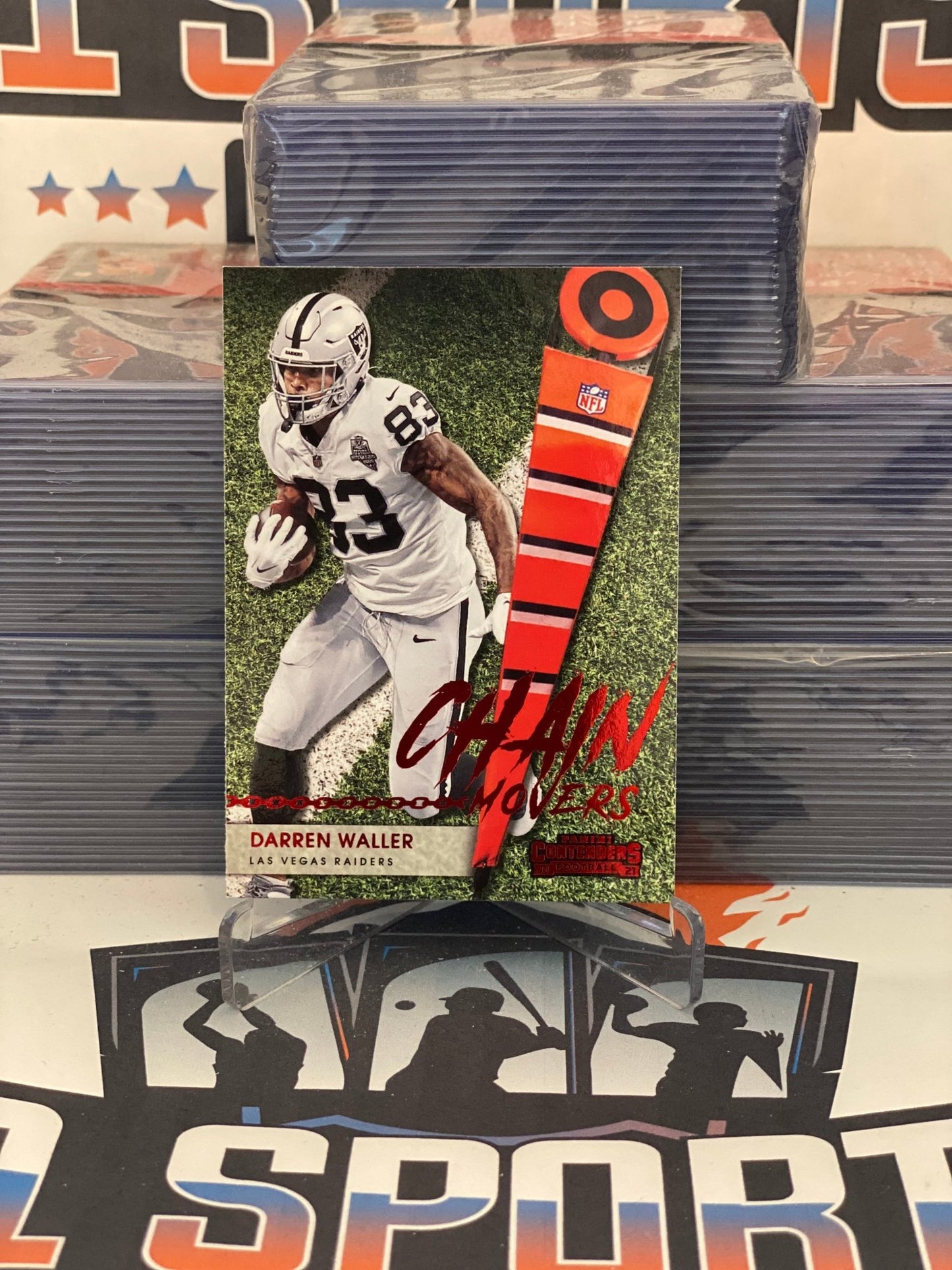 2021 Panini Contenders (Ruby, Chain Movers) Darren Waller #CM-DWA