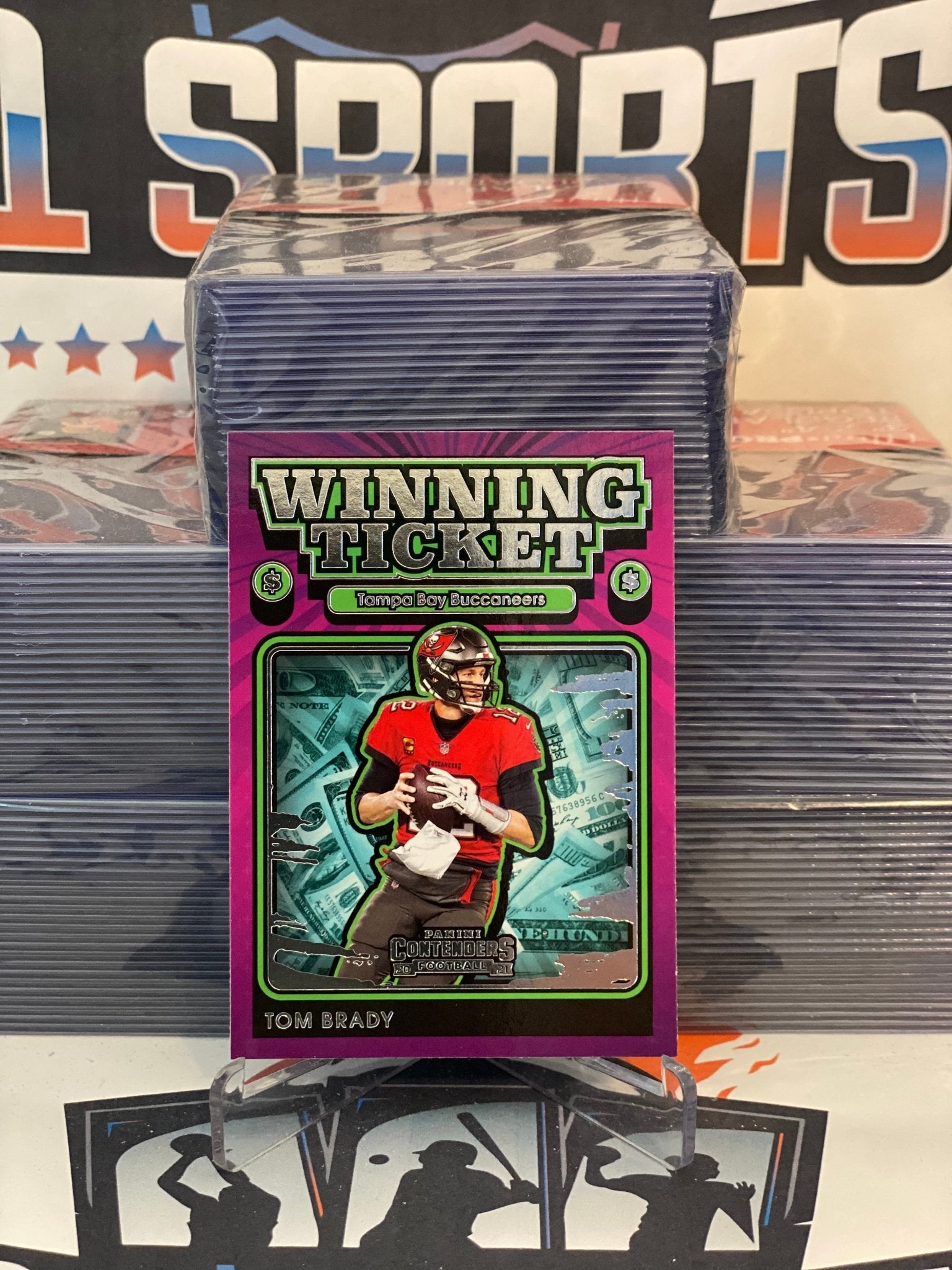 2021 Panini Contenders Tom Brady Winning Ticket #WT-TBR Tampa Bay Buccaneers