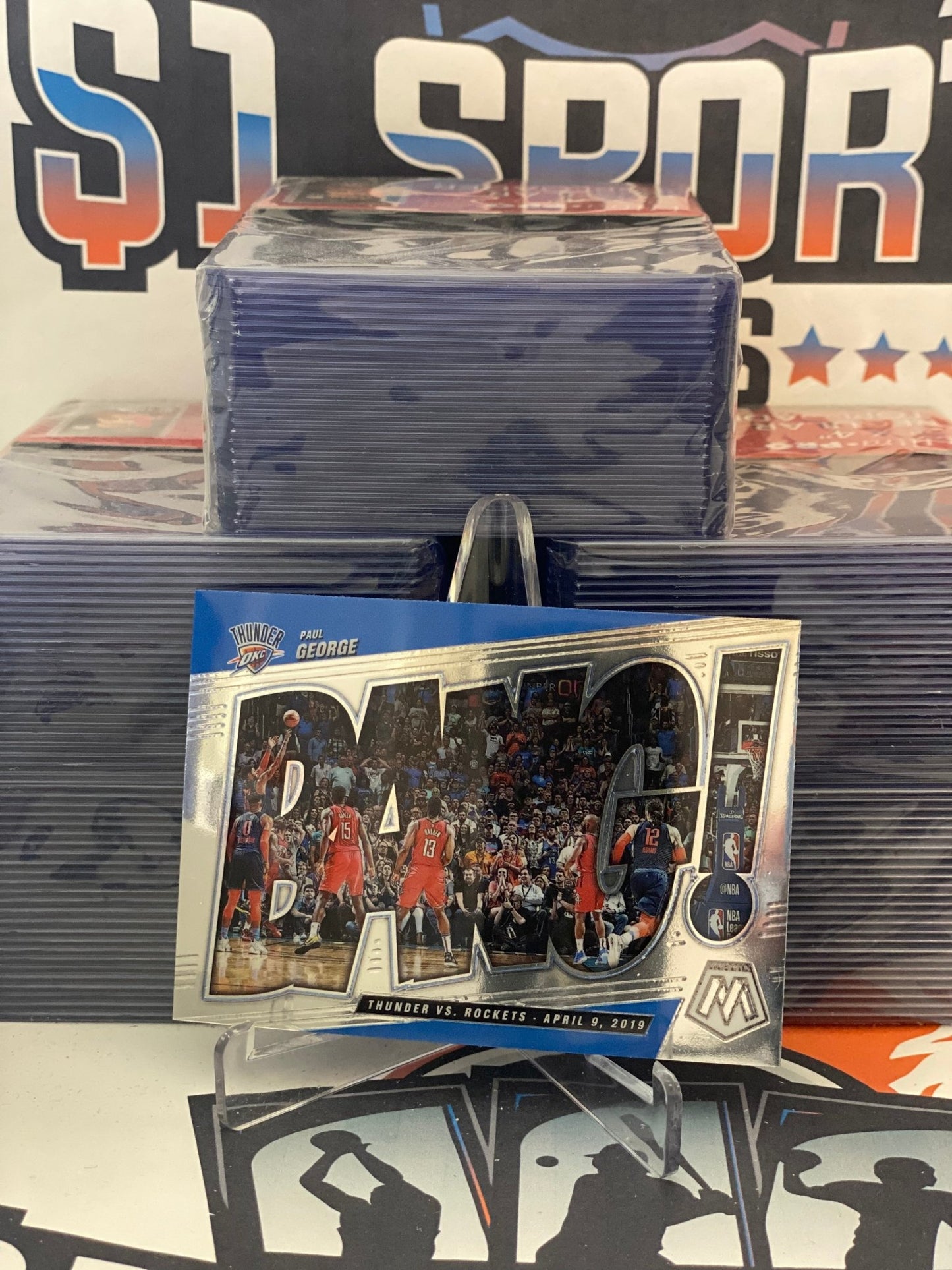 2021 Panini Mosaic (Bang!) Paul George #7