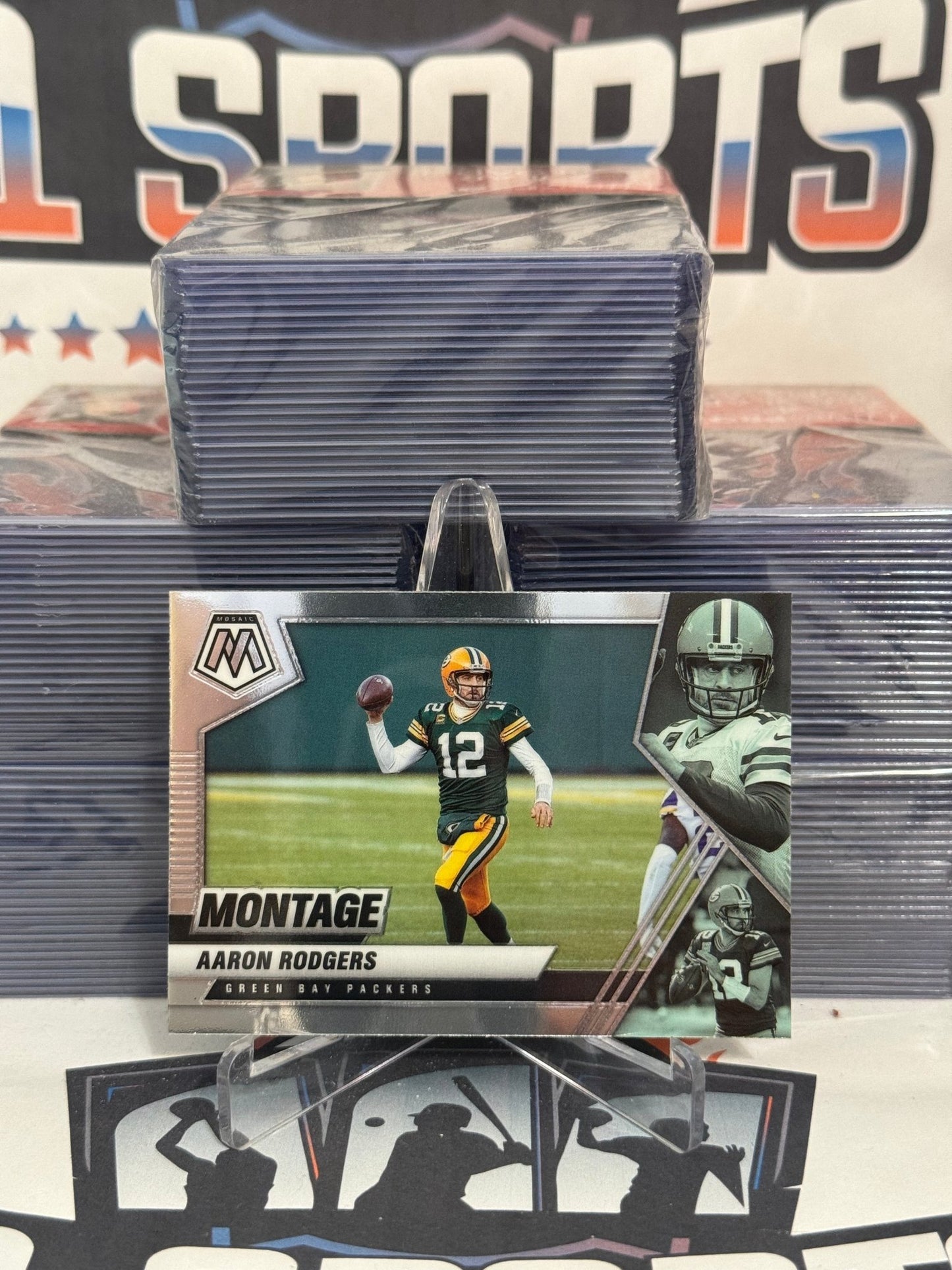 2021 Panini Mosaic (Montage) Aaron Rodgers #MON-6