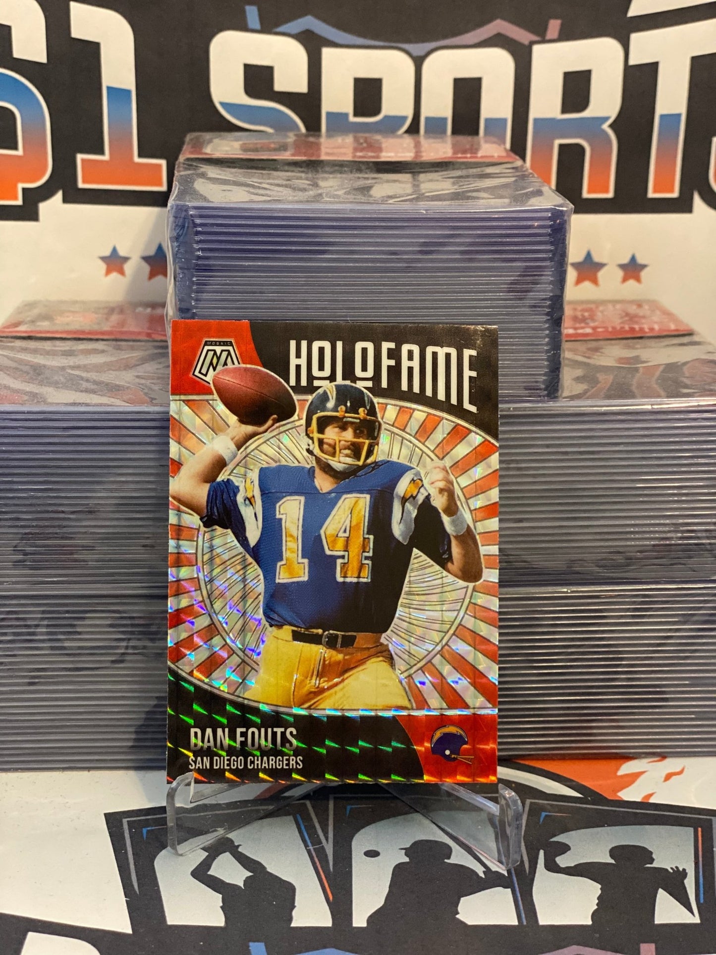 2021 Panini Mosaic (Mosaic Prizm, HoloFame) Dan Fouts #15