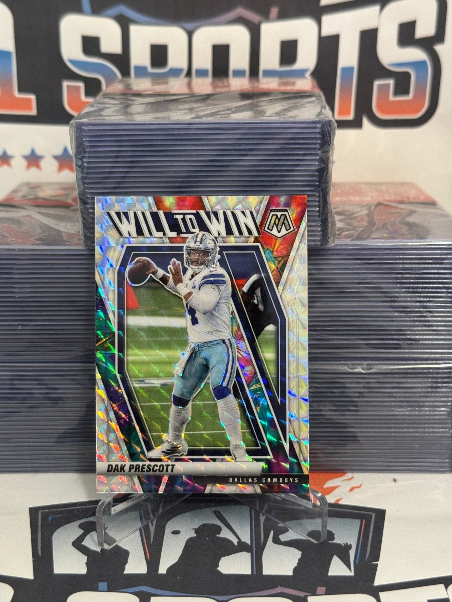 2021 Panini Mosaic (Mosaic Prizm, Will to Win) Dak Prescott #WW-6