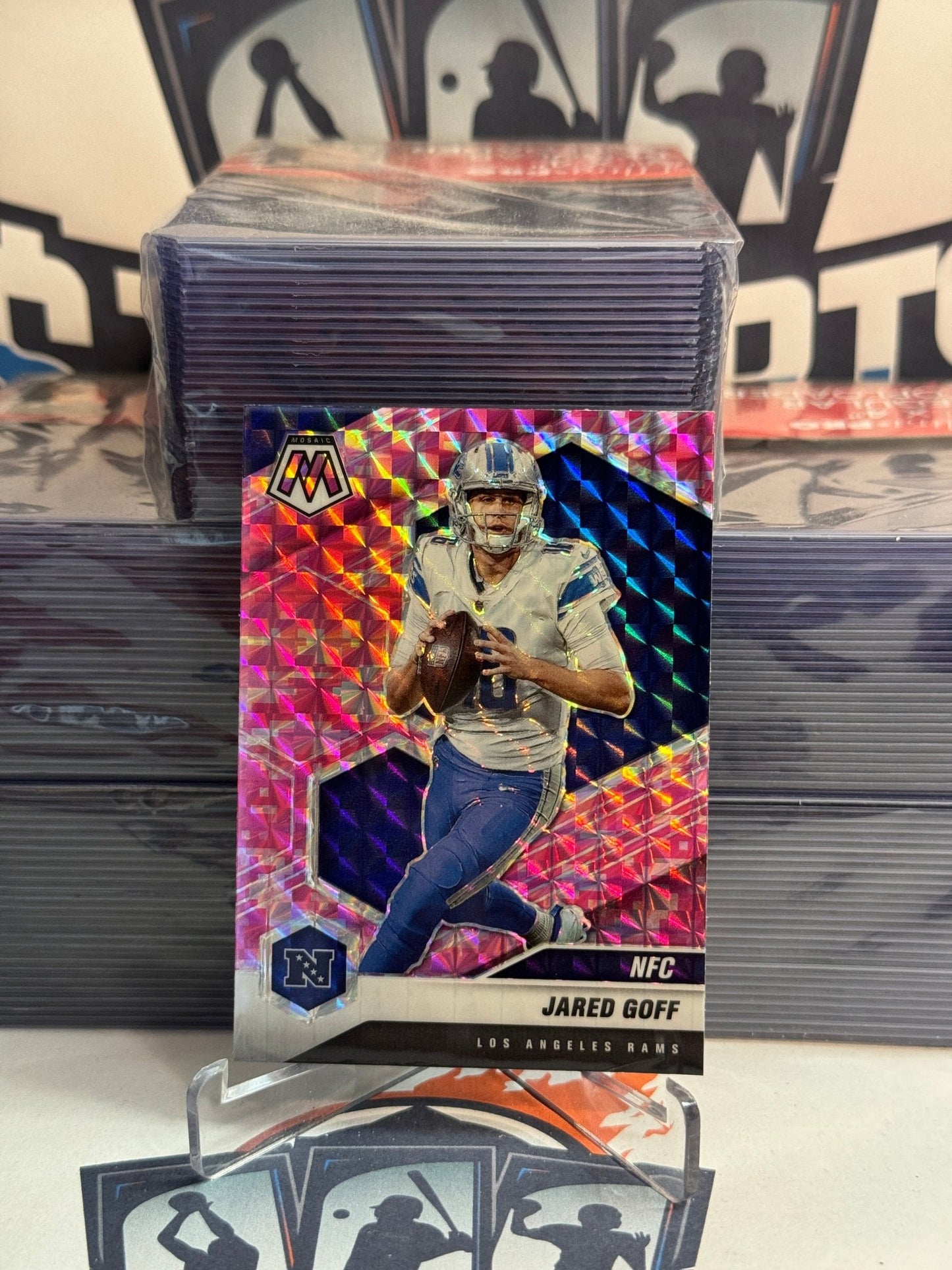 2021 Panini Mosaic (Pink Camo Prizm, NFC) Jared Goff #207