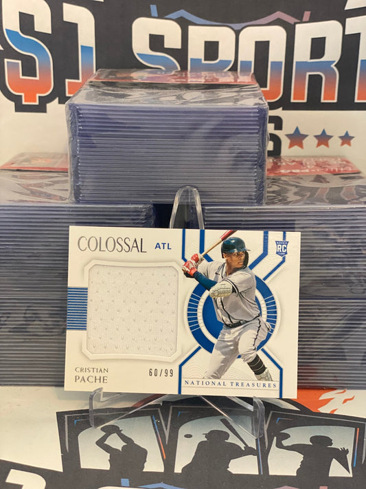 2021 Panini National Treasures (Colossal Relic 60/99) Cristian Pache Rookie #CM-CP