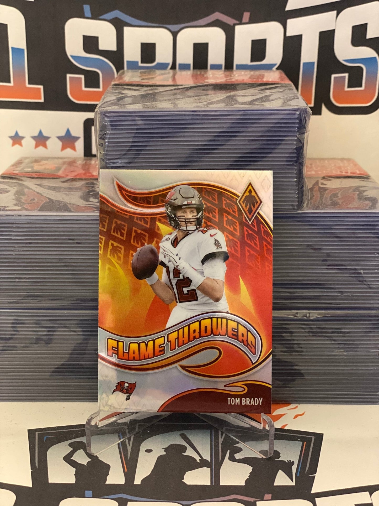 2021 Panini Phoenix (Silver Prizm, Flame Throwers) Tom Brady #FT-17