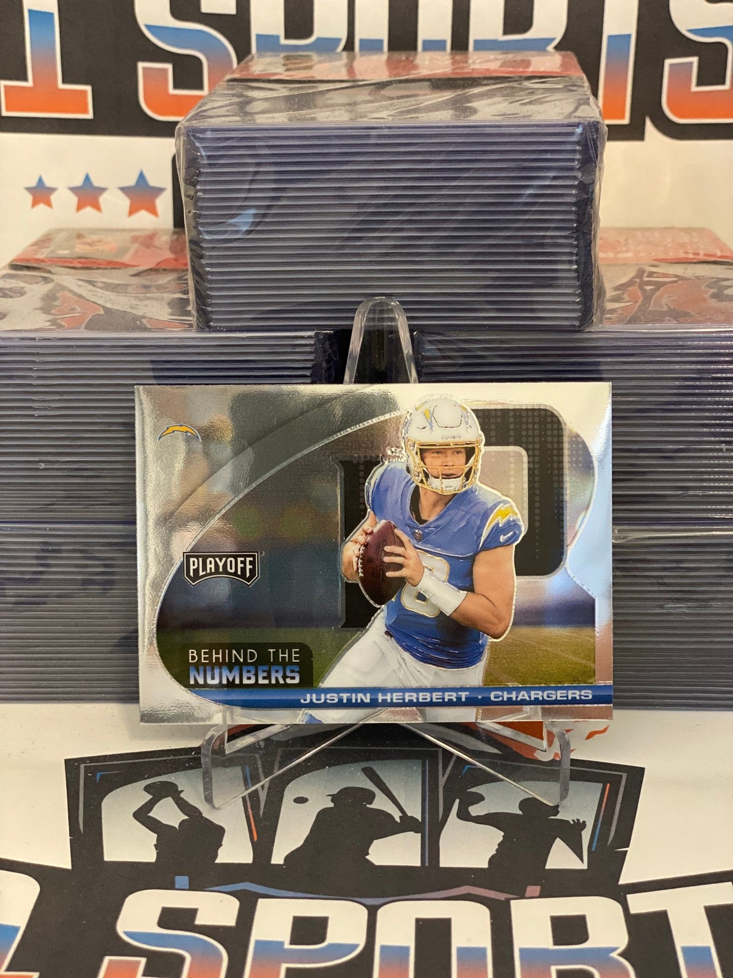 2021 Panini Playoff (Behind The Numbers) Justin Herbert #BTN-JHE