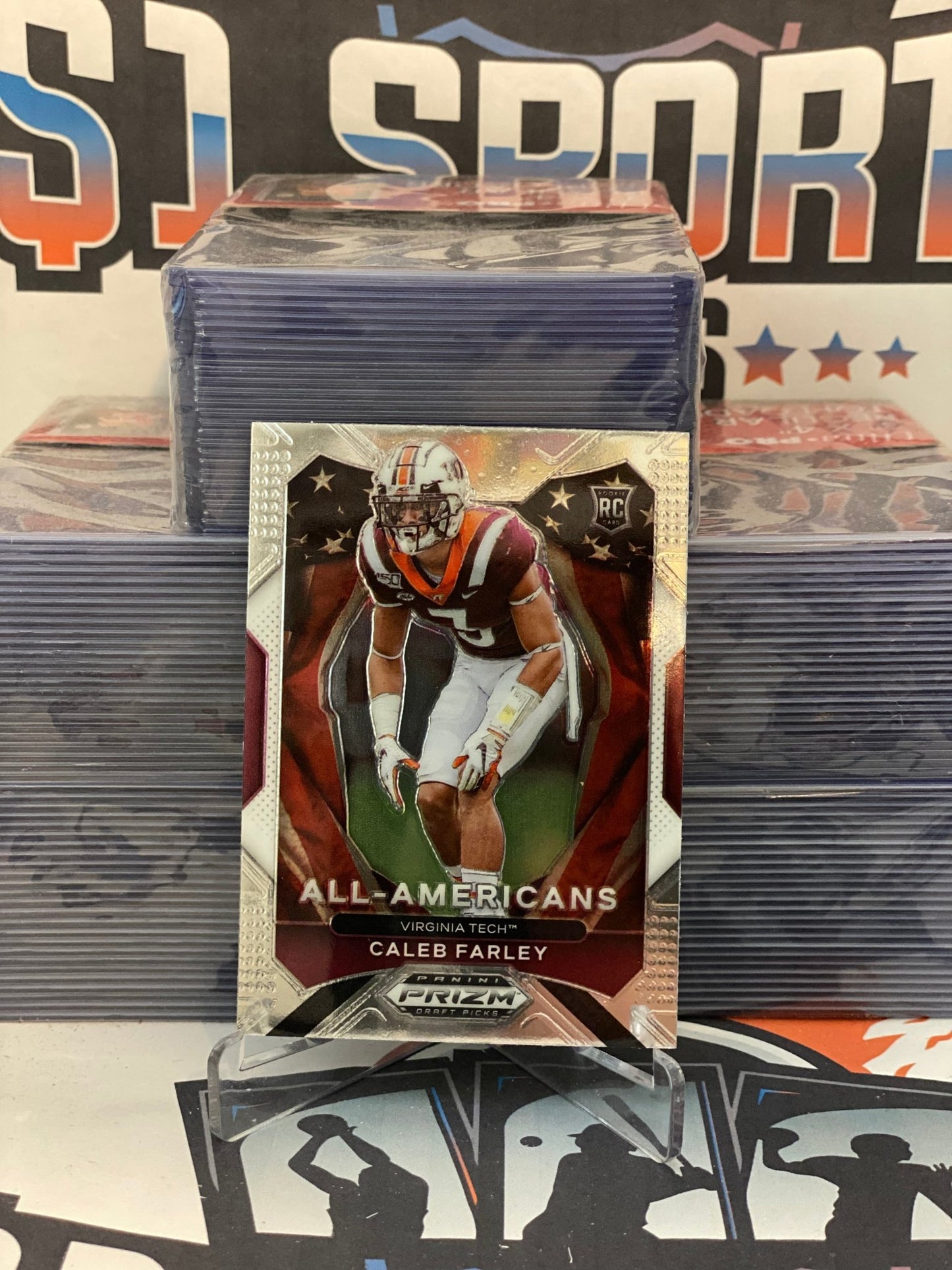2021 Panini Prizm Draft Picks (All-Americans) Caleb Farley Rookie #198