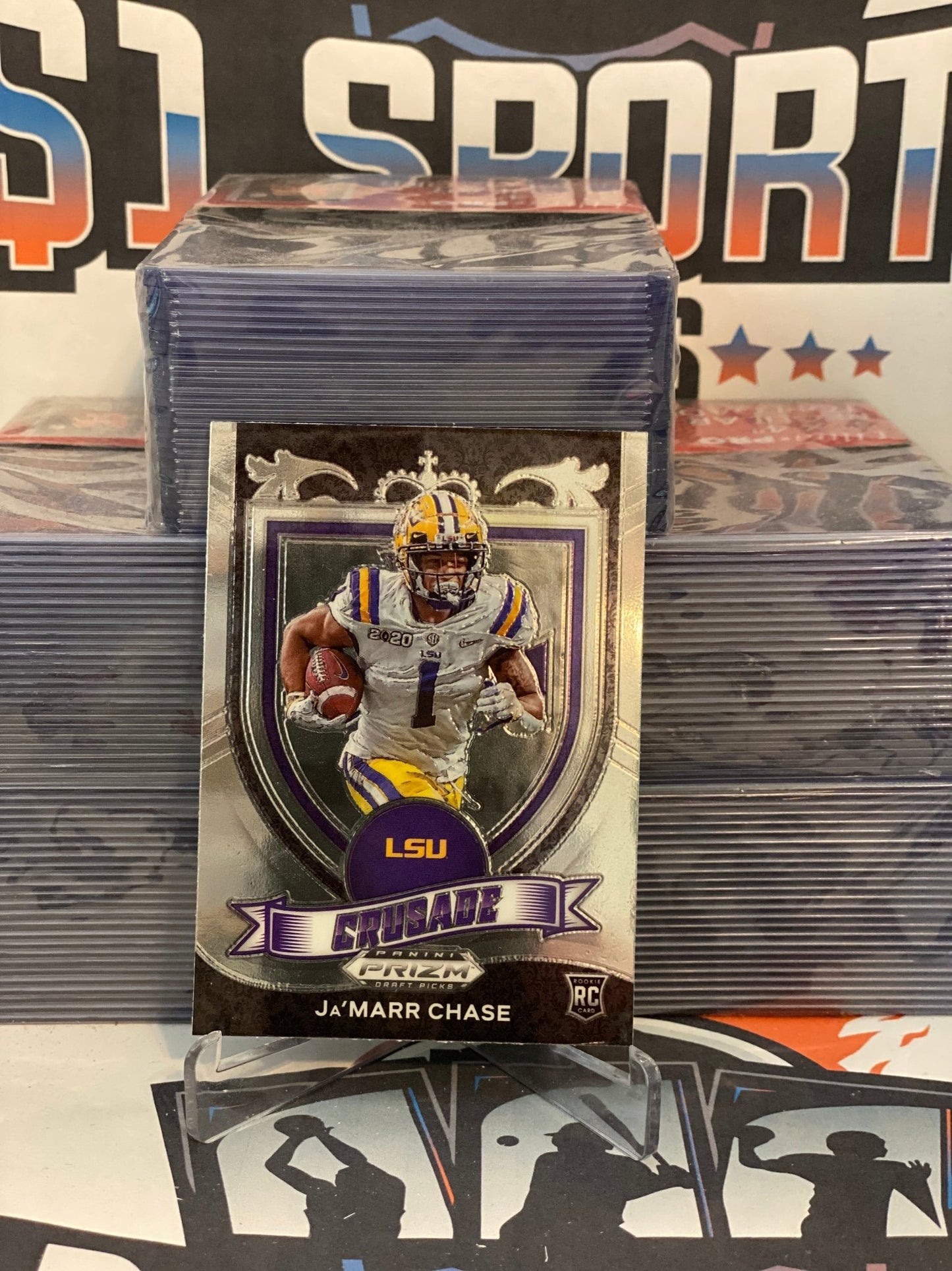 2021 Panini Prizm Draft Picks (Crusade) Ja'Marr Chase Rookie #162