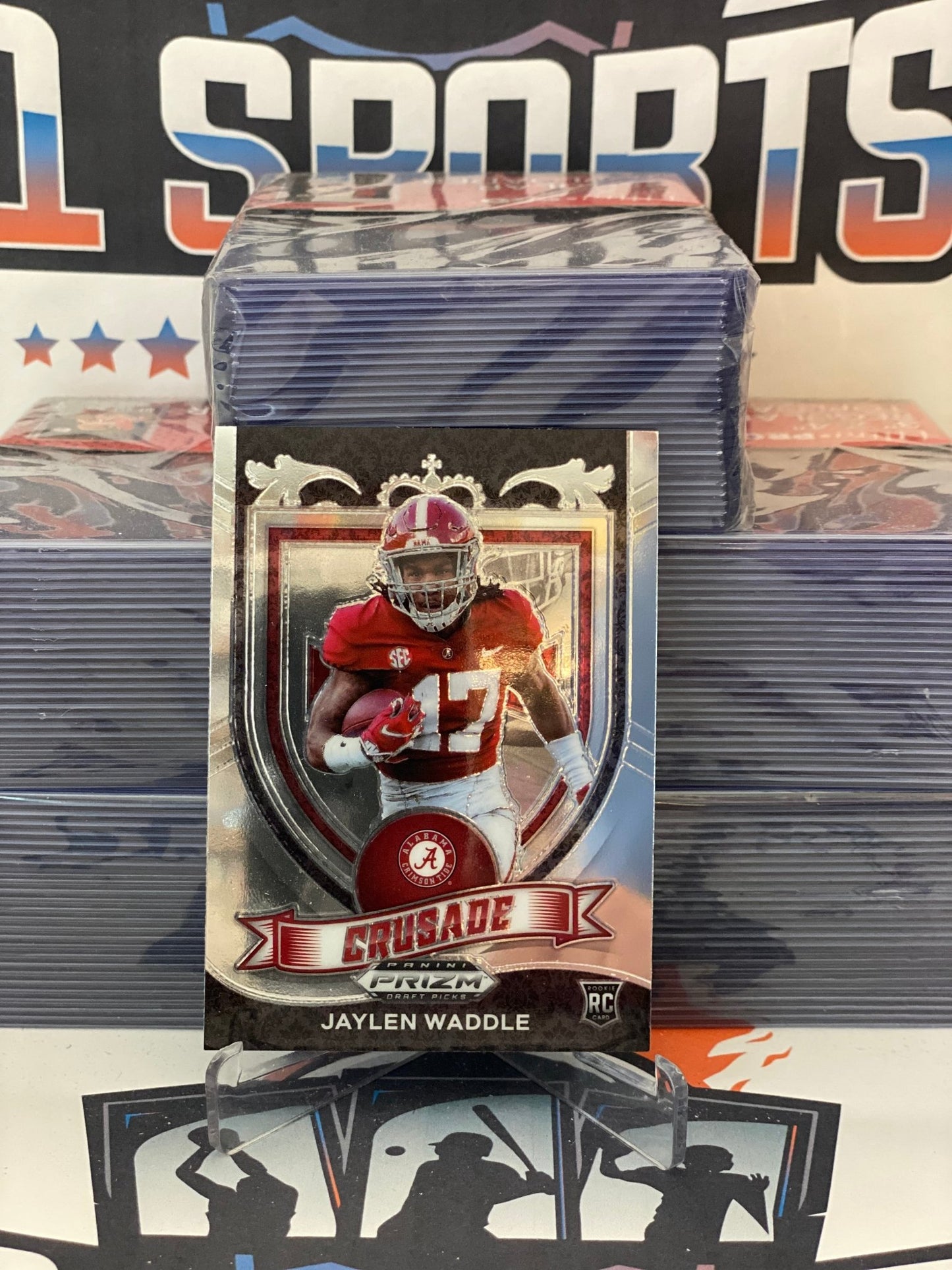2021 Panini Prizm Draft Picks (Crusade) Jaylen Waddle Rookie #169