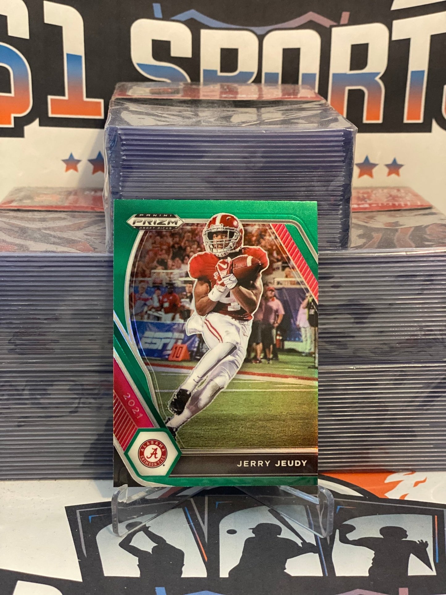 2021 Panini Prizm Draft Picks (Green Prizm) Jerry Jeudy #67