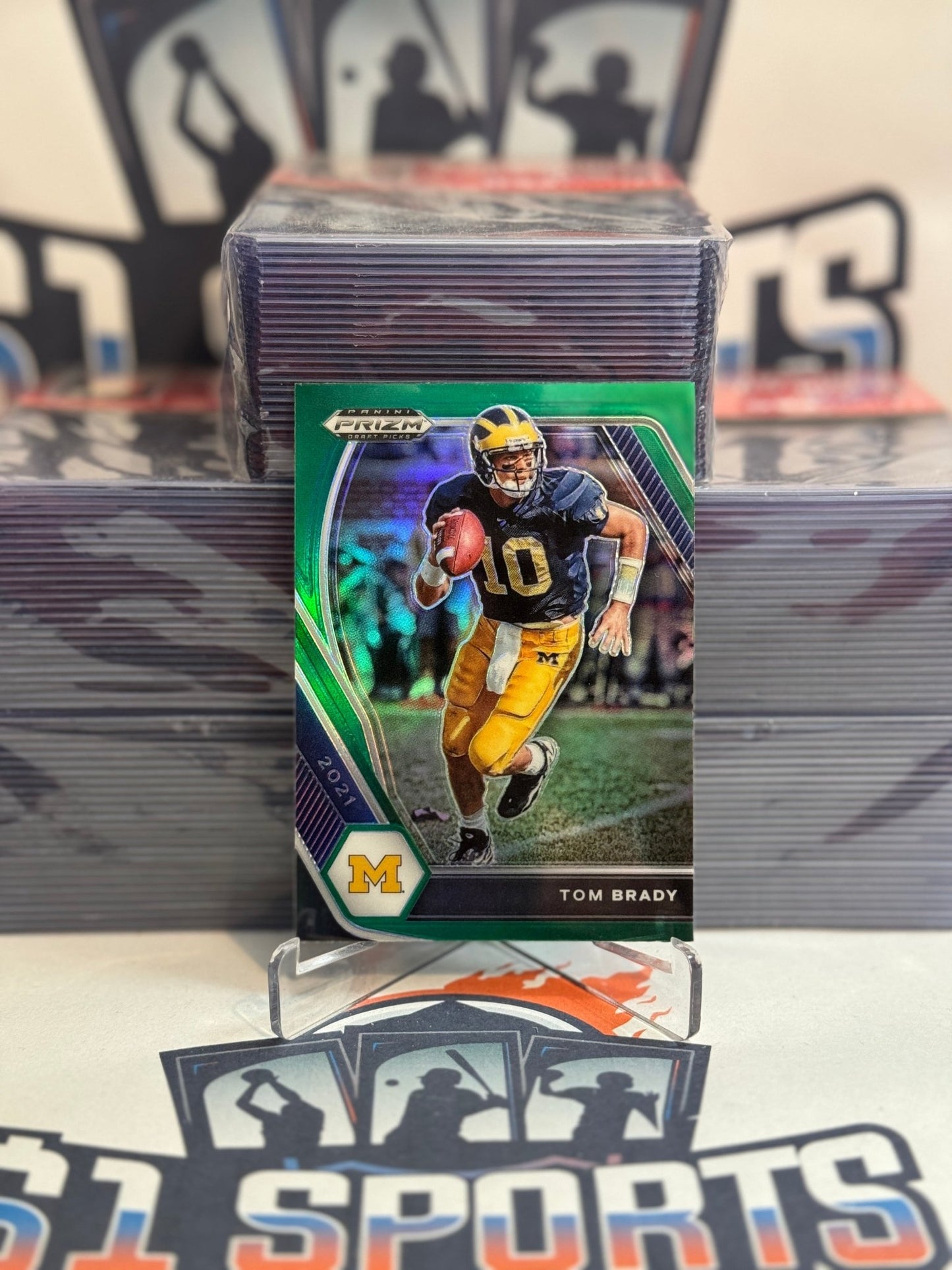 2021 Panini Prizm Draft Picks (Green Prizm) Tom Brady #6
