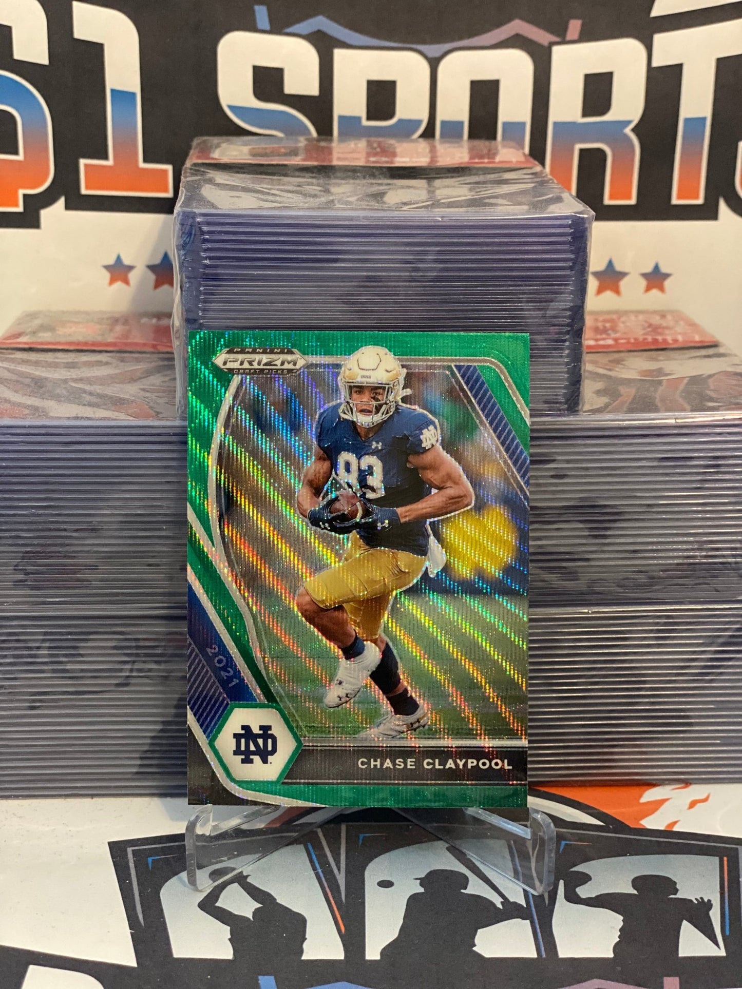2021 Panini Prizm Draft Picks (Green Wave Prizm) Chase Claypool #54