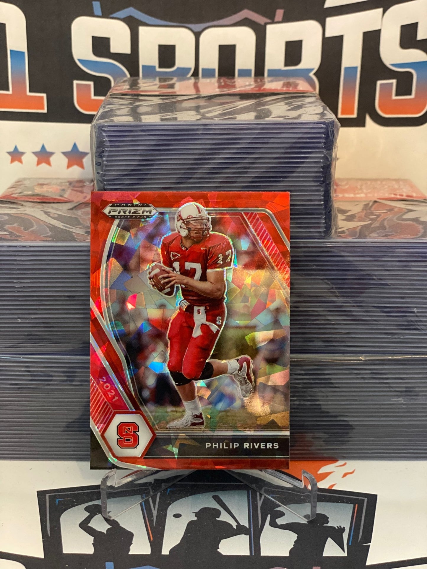 2021 Panini Prizm Draft Picks (Red Ice Prizm) Philip Rivers #17