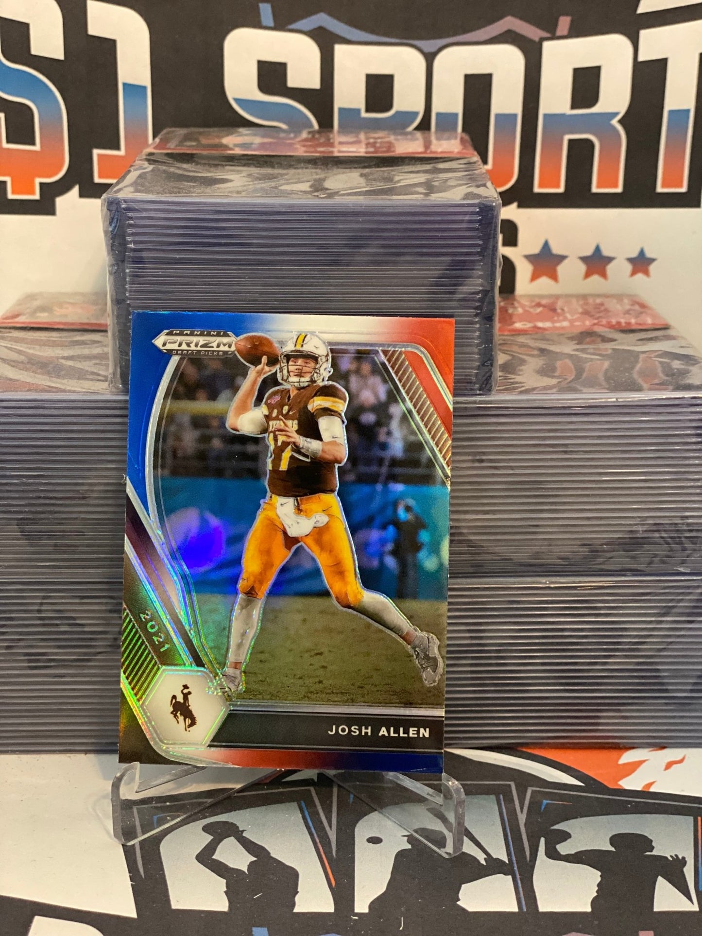 2021 Panini Prizm Draft Picks (Red White Blue Prizm) Josh Allen #4
