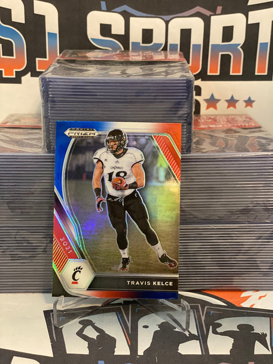2021 Panini Prizm Draft Picks (Red White Blue Prizm) Travis Kelce #46