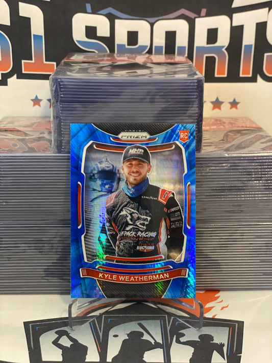 2021 Panini Prizm NASCAR (Hyper Carolina Blue Prizm) Kyle Weatherman Rookie #3
