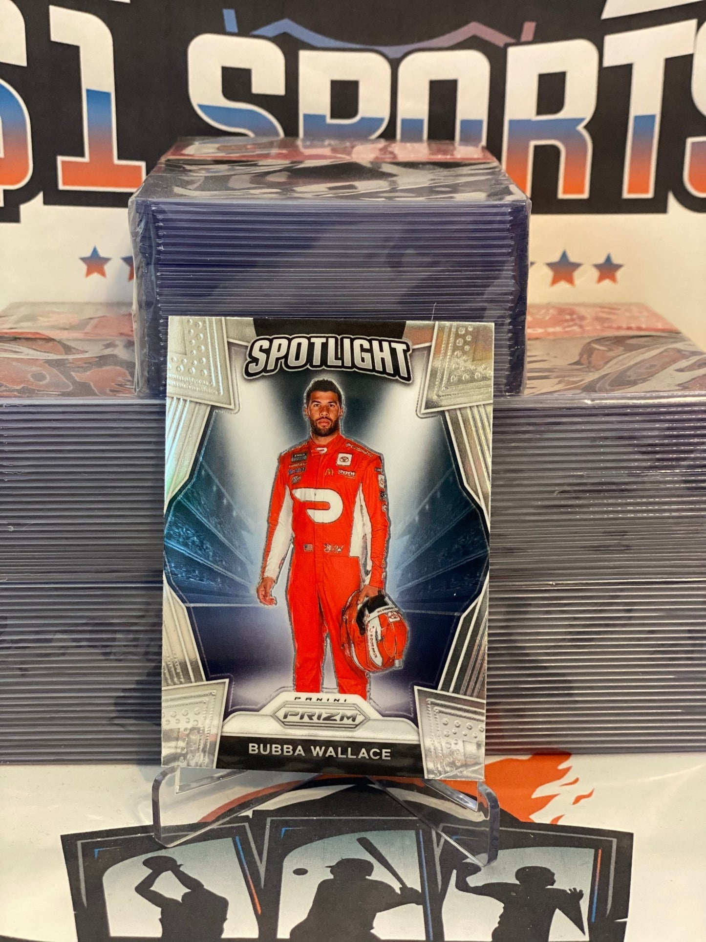 2021 Panini Prizm NASCAR (Spotlight) Bubba Wallace #S6