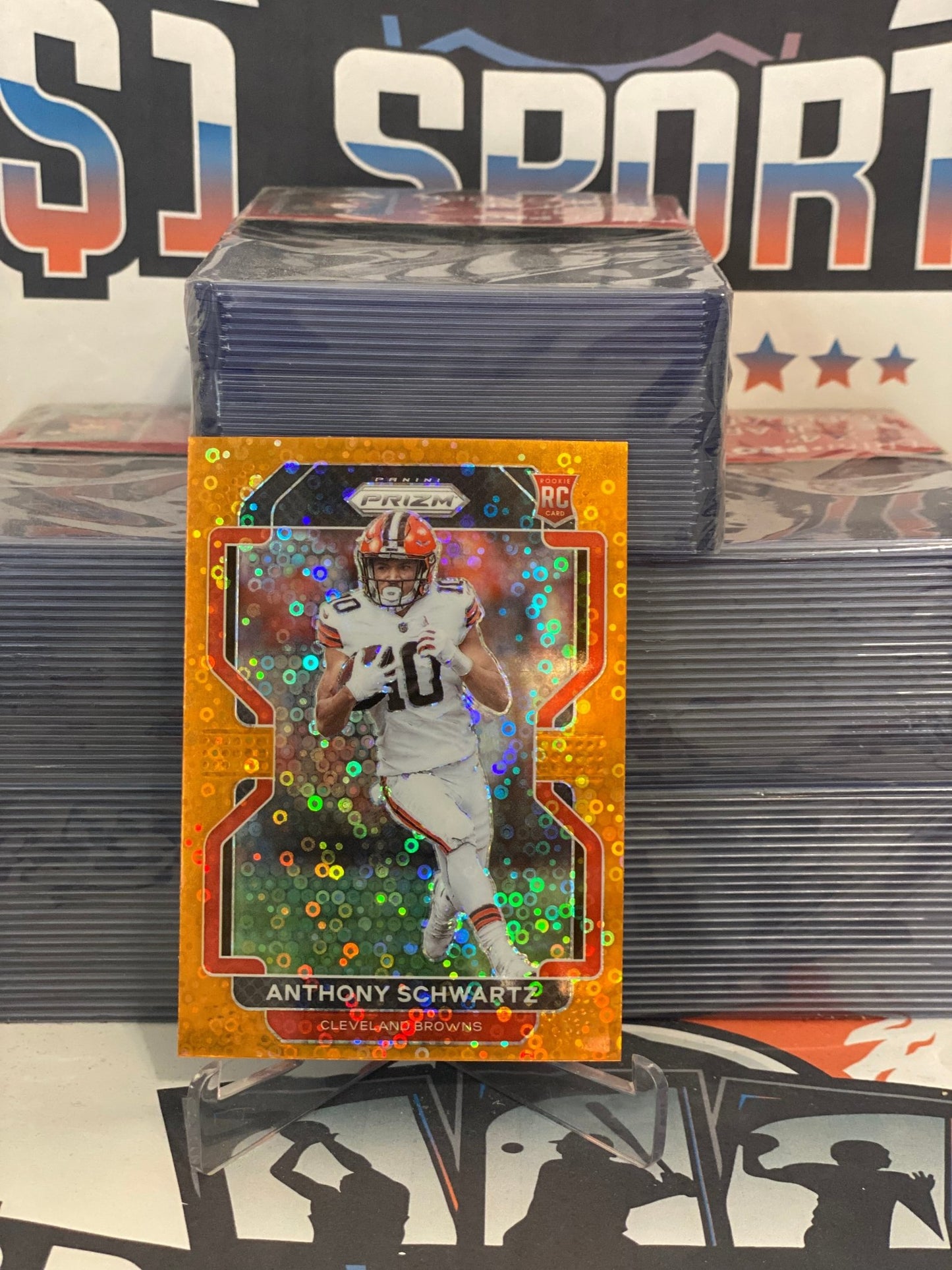 2021 Panini Prizm (Orange Disco Prizm) Anthony Schwartz Rookie #361