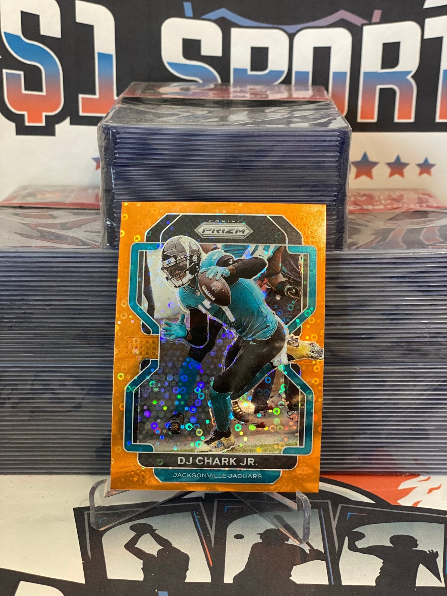 2021 Panini Prizm (Orange Disco Prizm) DJ Chark Jr. #11