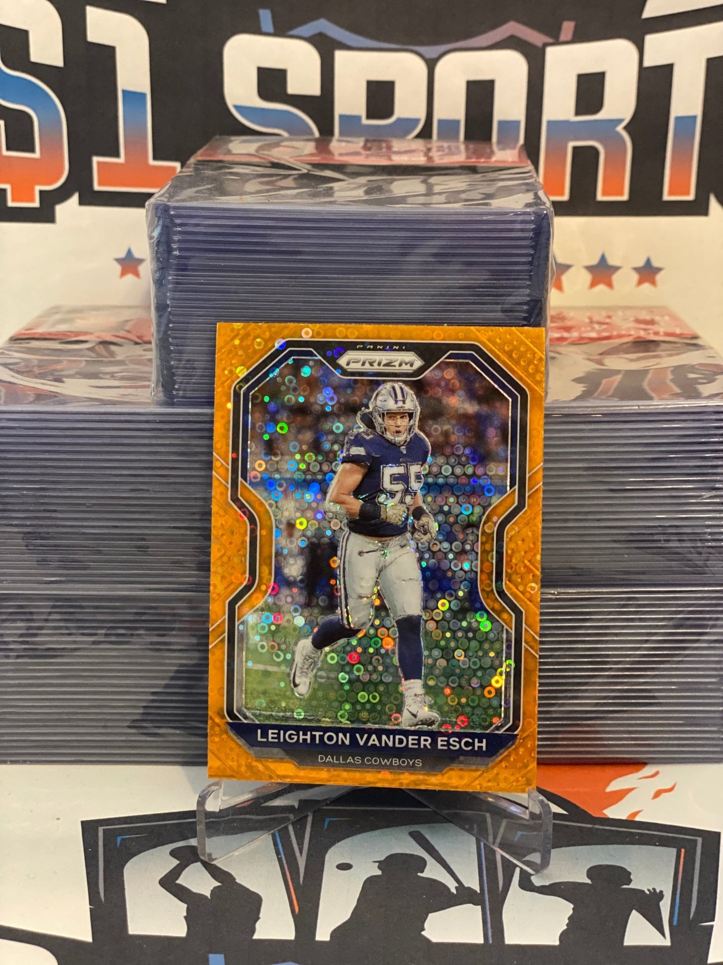 2021 Panini Prizm (Orange Disco Prizm) Leighton Vender Esch #154