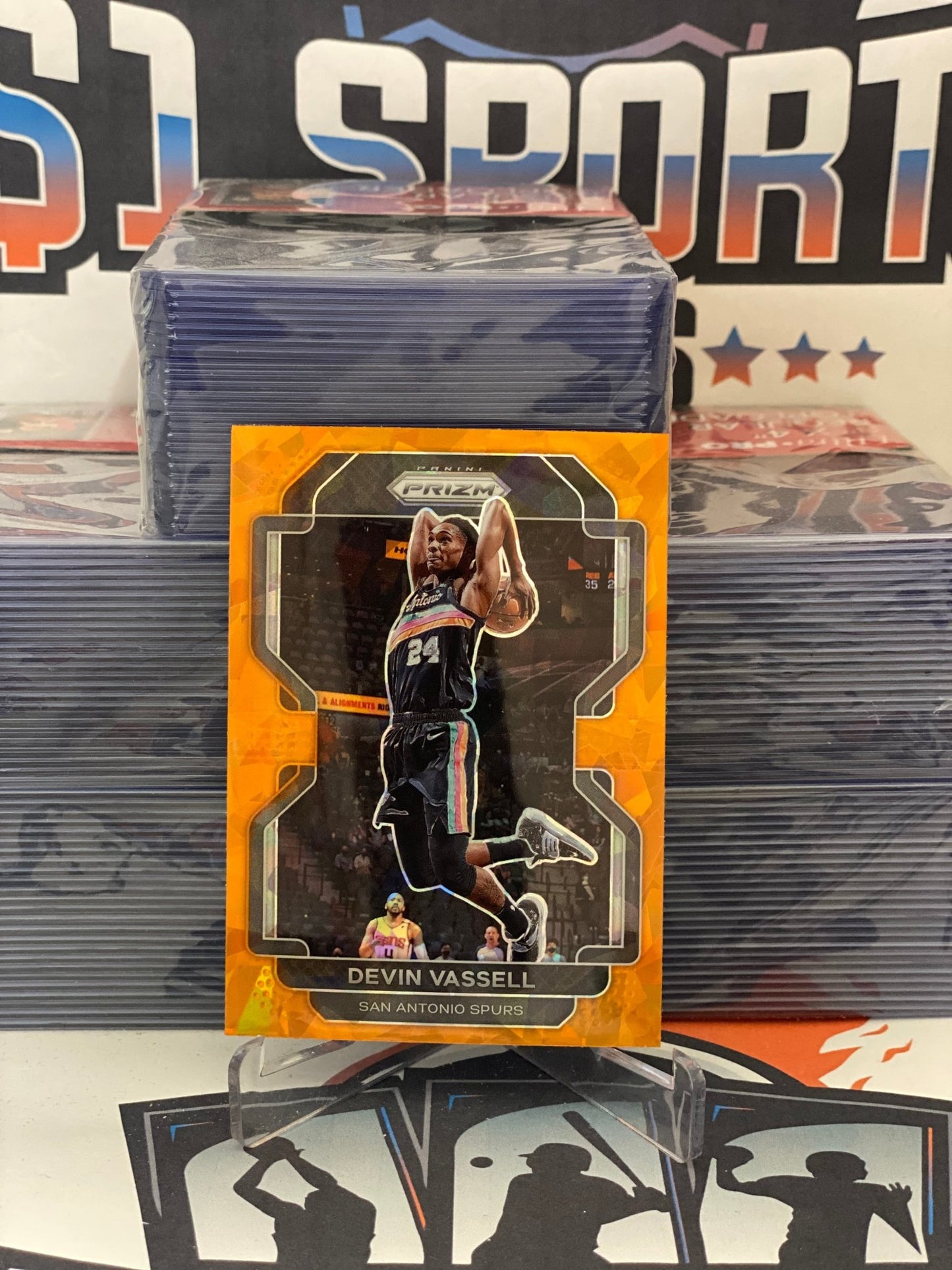 2021 Panini Prizm (Orange Ice Prizm) Devin Vassell #130