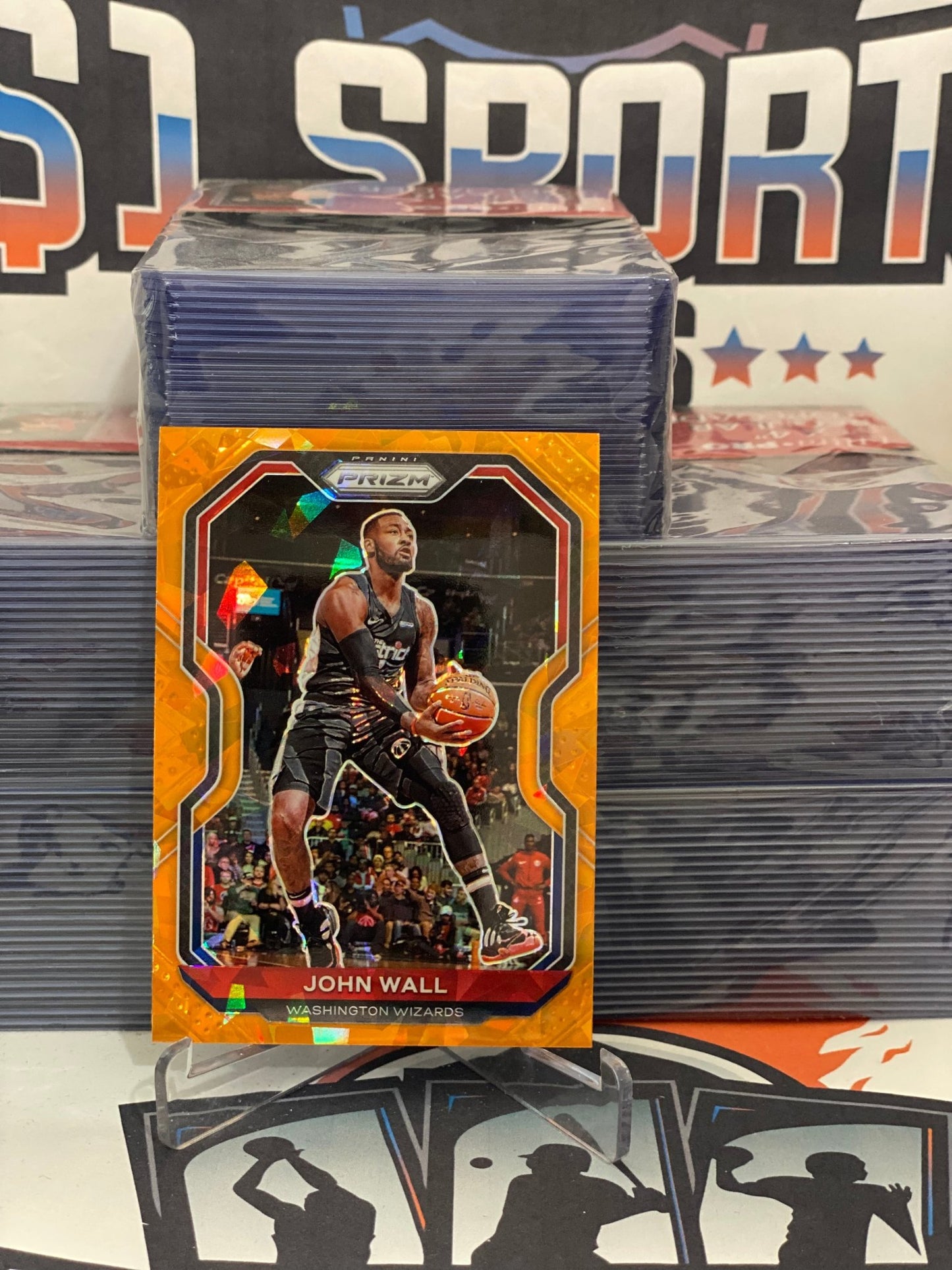 2021 Panini Prizm (Orange Ice Prizm) John Wall #68