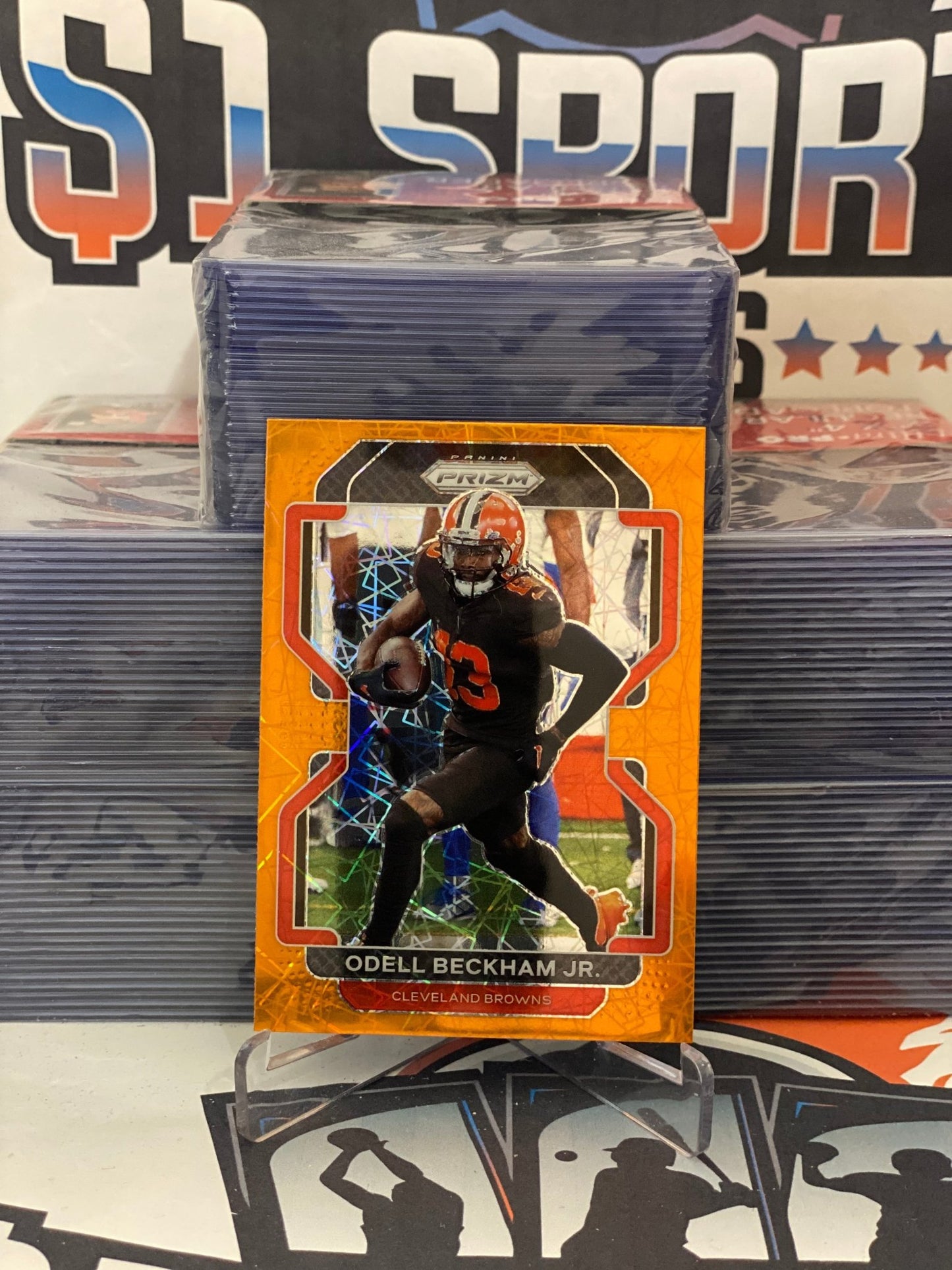2021 Panini Prizm (Orange Laser Prizm) Odell Beckham Jr. #261