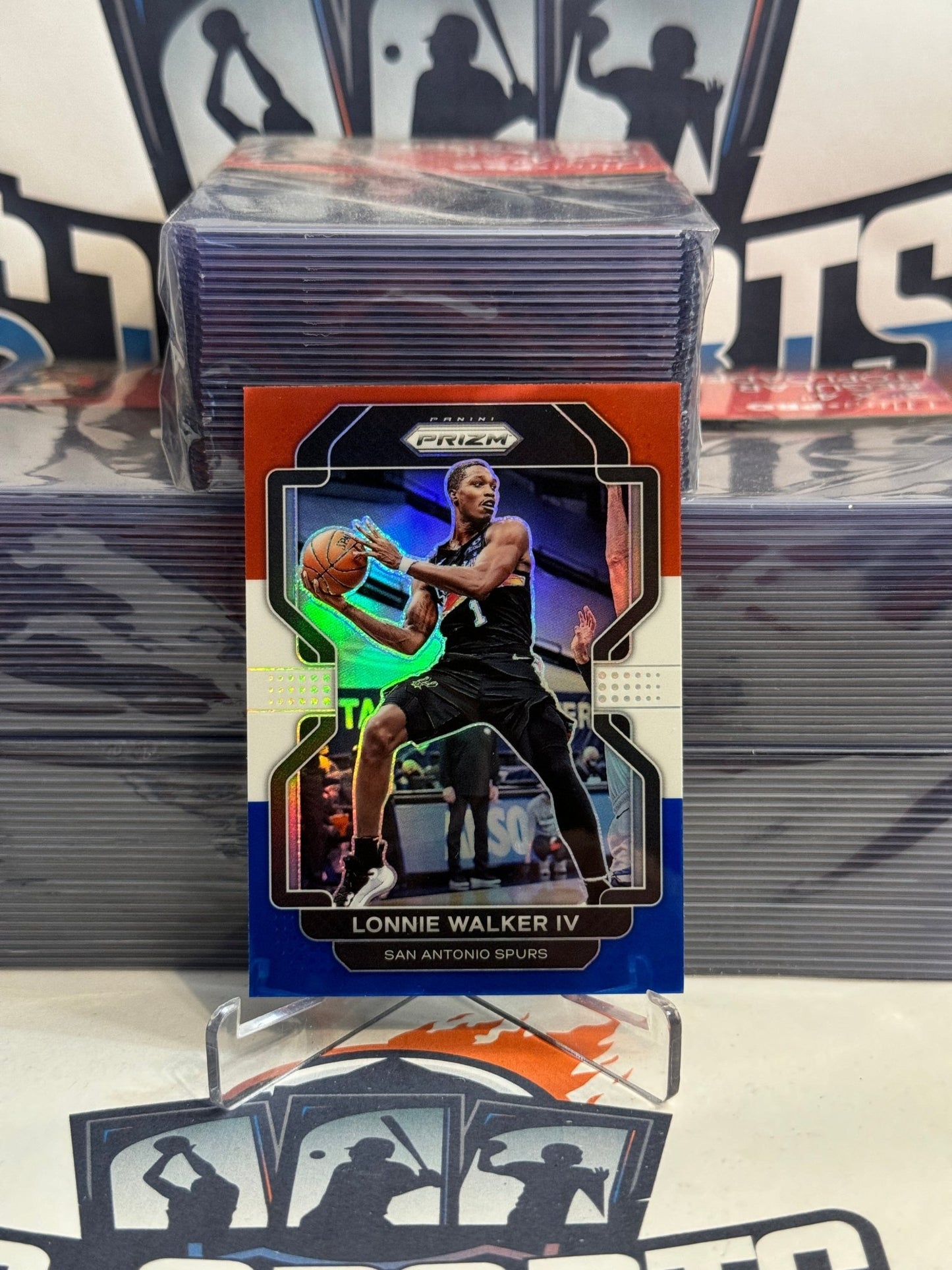 2021 Panini Prizm (Red White Blue Prizm) Lonnie Walker IV #36