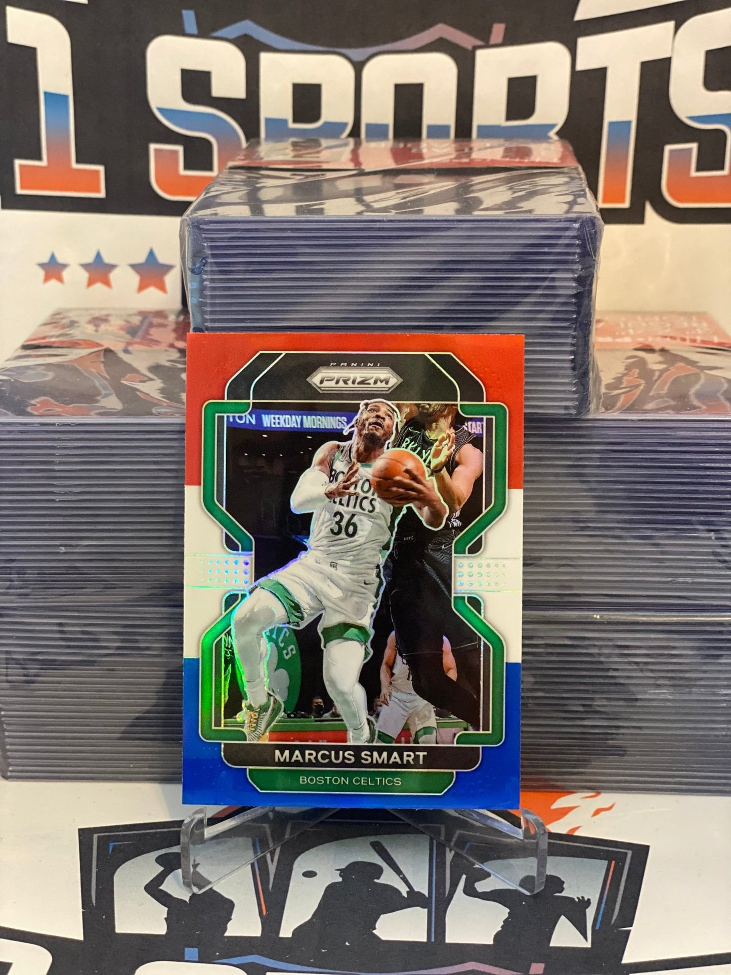 2021 Panini Prizm (Red White Blue Prizm) Marcus Smart #43