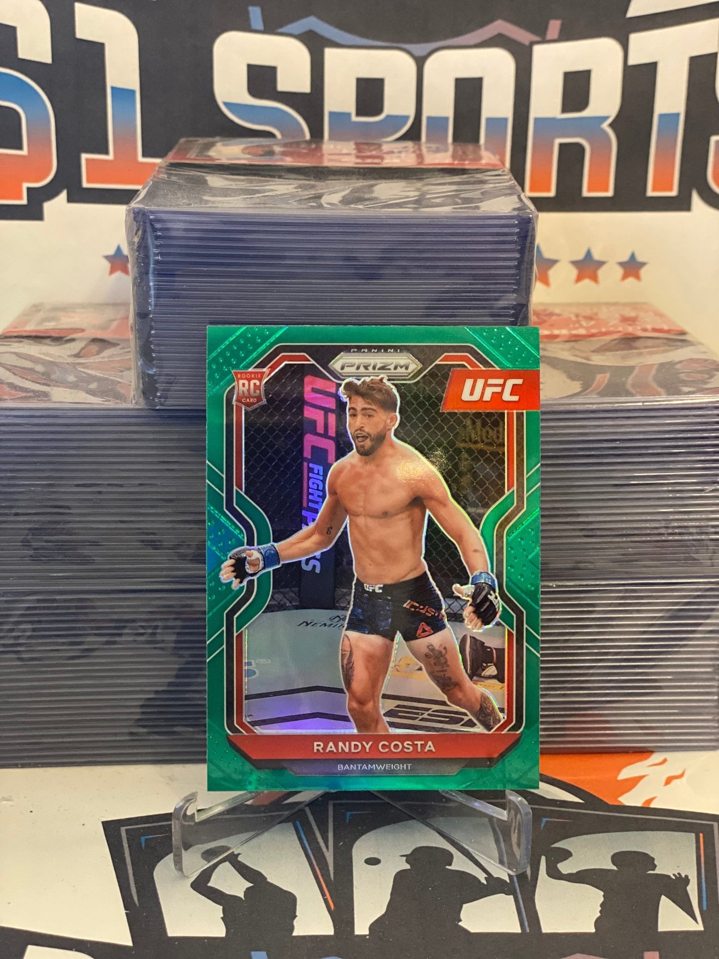 2021 Panini Prizm UFC (Green Prizm) Randy Costa Rookie #89