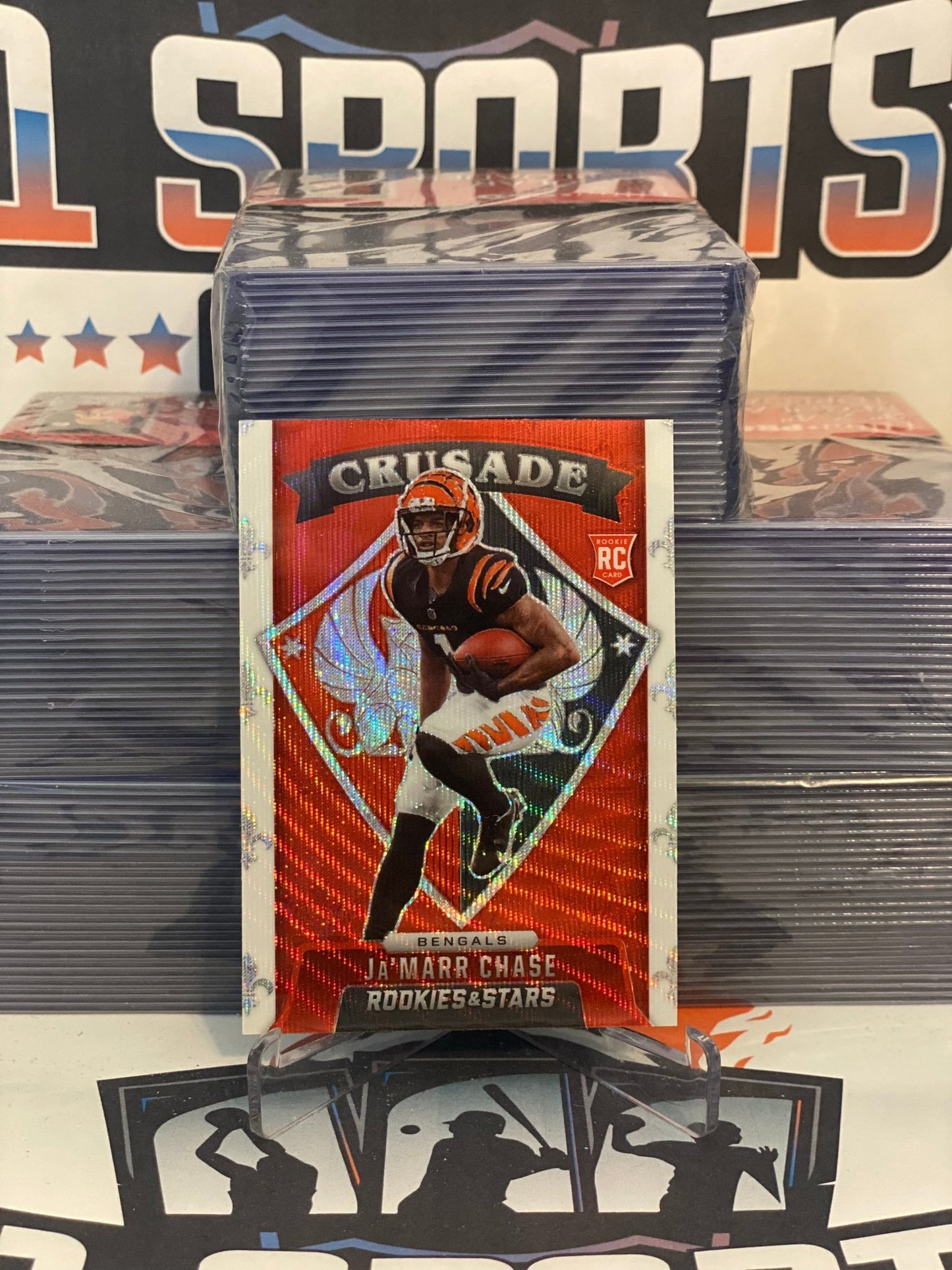 2021 Panini Rookies & Stars (Red Wave, Crusade) Ja'marr Chase Rookie #CR-26