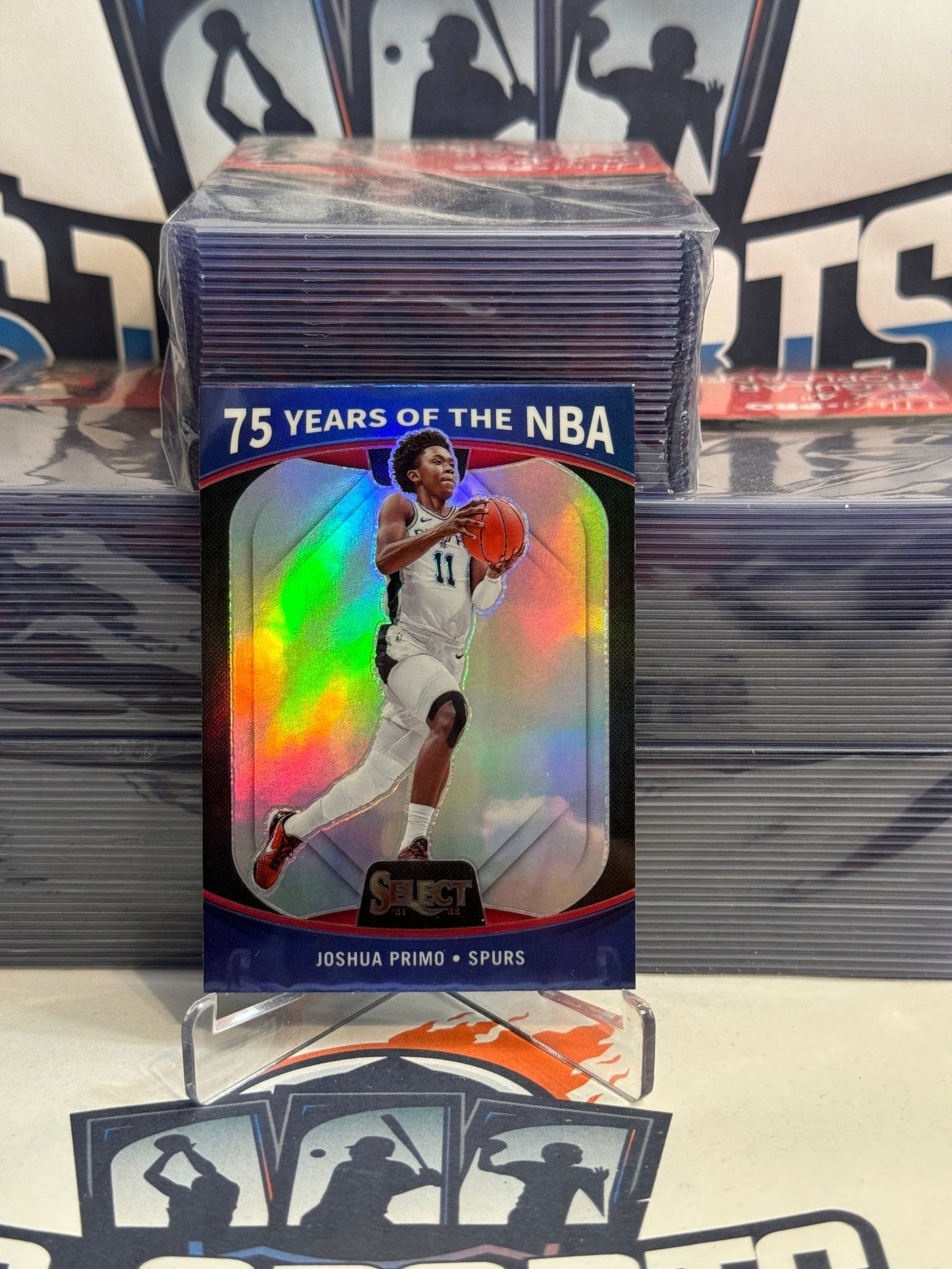 2021 Panini Select (75 Years of NBA Prizm) Joshua Primo Rookie #75