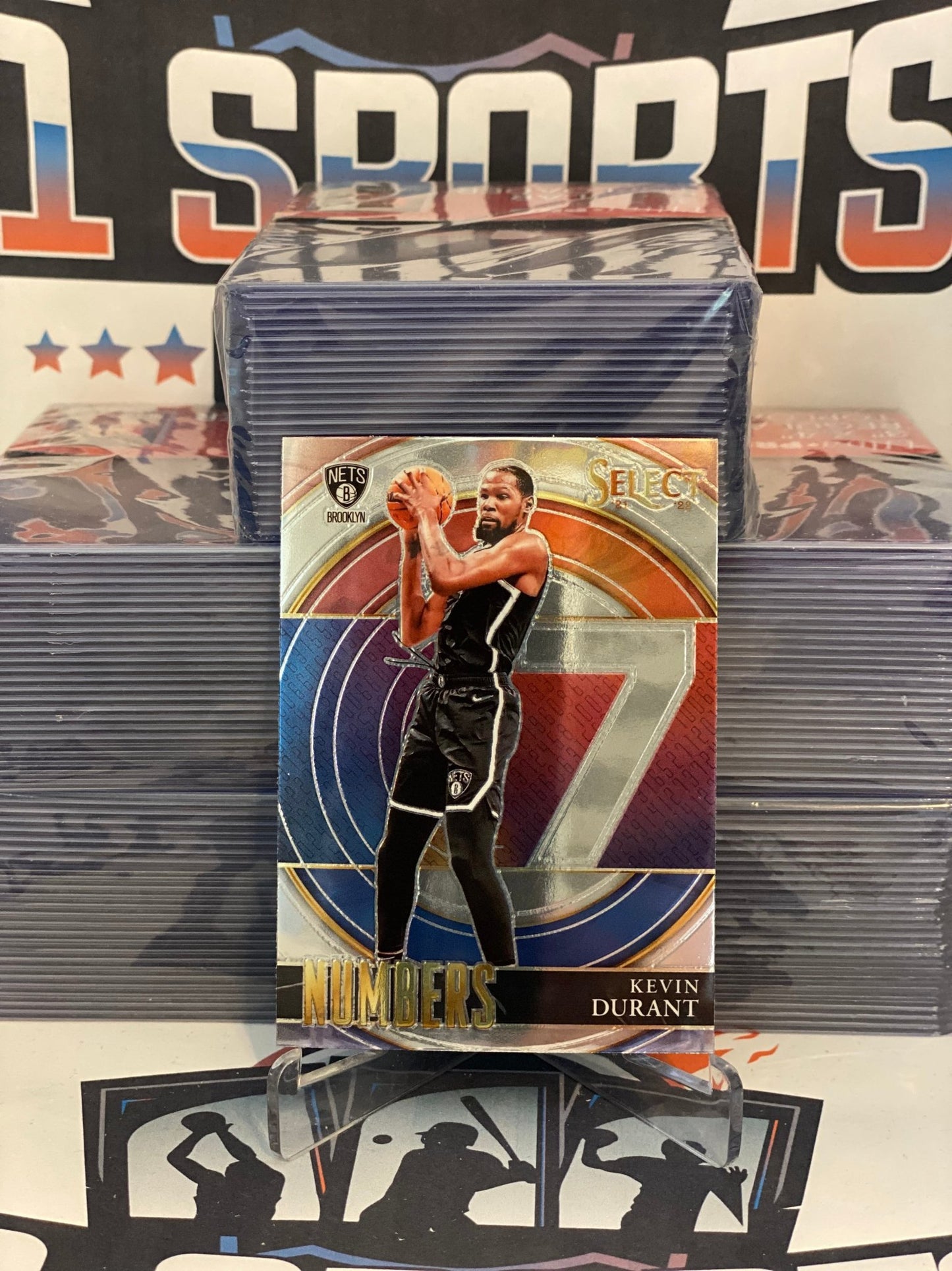 2021 Panini Select (Numbers) Kevin Durant #18
