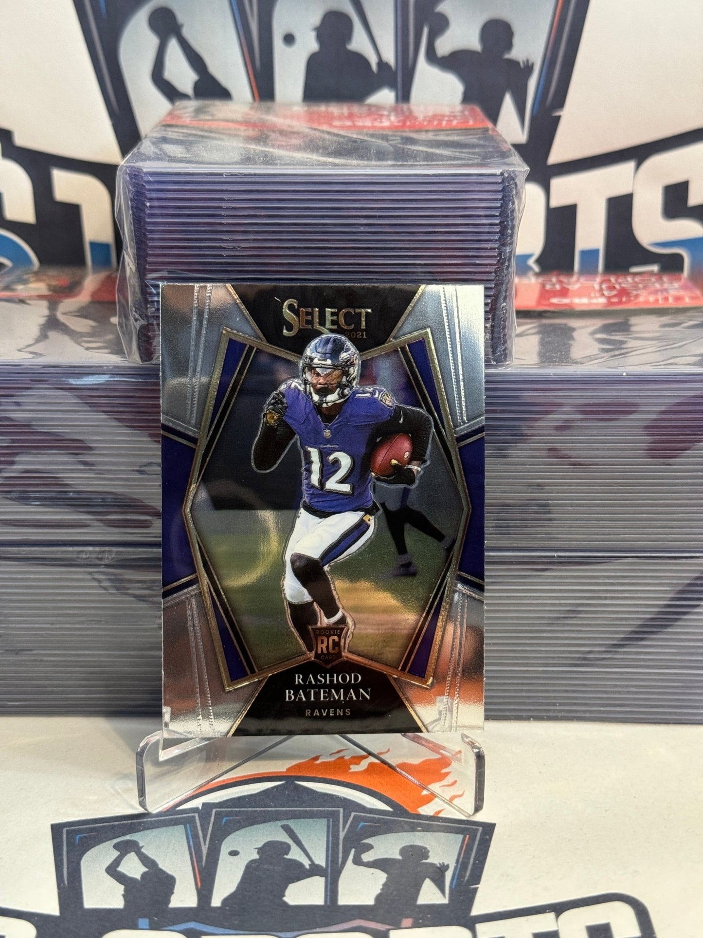 2021 Panini Select (Premier Level) Rashod Bateman Rookie #155