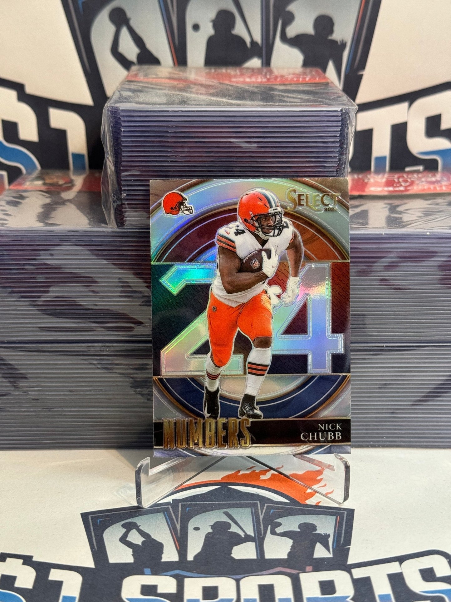 2021 Panini Select (Silver Prizm, Numbers) Nick Chubb #SN-21