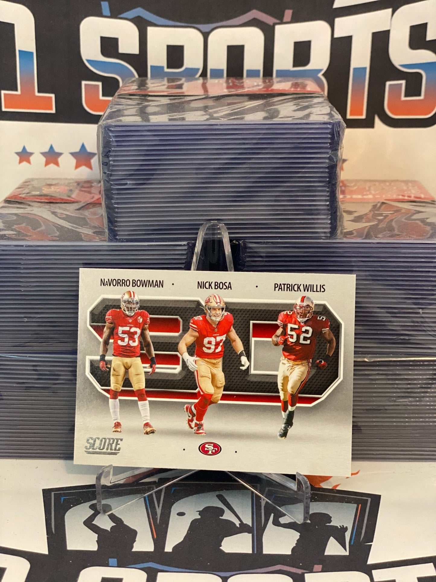 2021 Score (3D) NaVorro Bowman, Nick Bosa, Patrick Willis #3D14