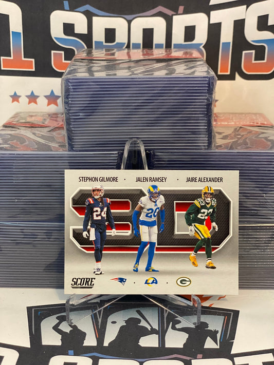 2021 Score (3D) Stephon Gilmore, Jalen Ramsey, Jaire Alexander #3D6