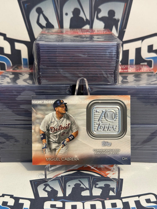 2021 Topps (70th Anniversary Commemorative Logo Patch Relic) Miguel Cabrera #70LP-MC