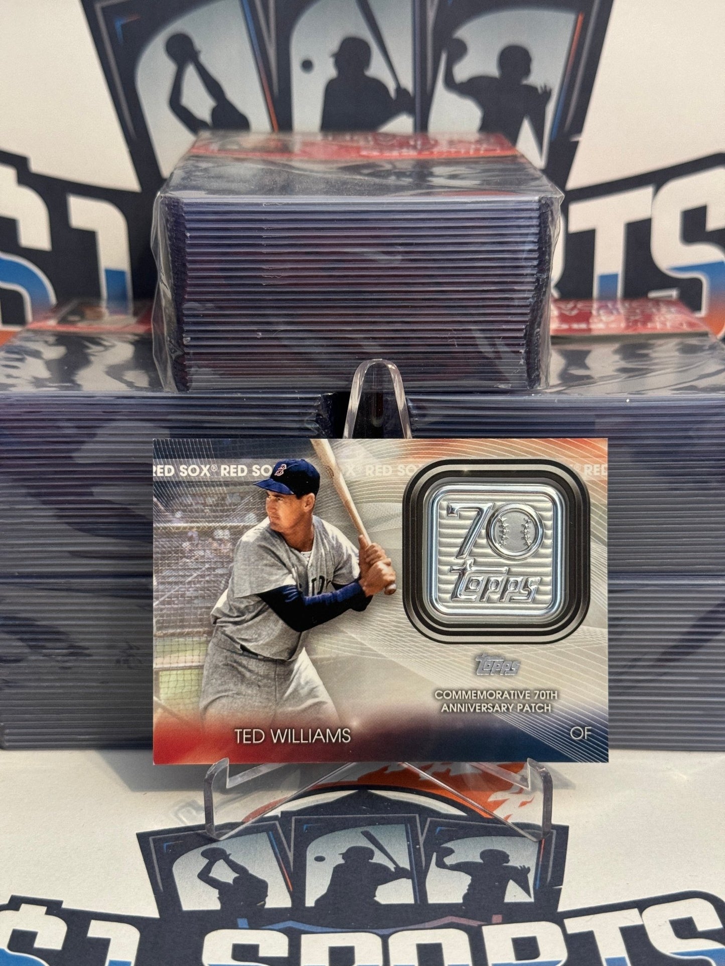 2021 Topps (70th Anniversary Commemorative Logo Patch Relic) Ted Williams #T70P-TW