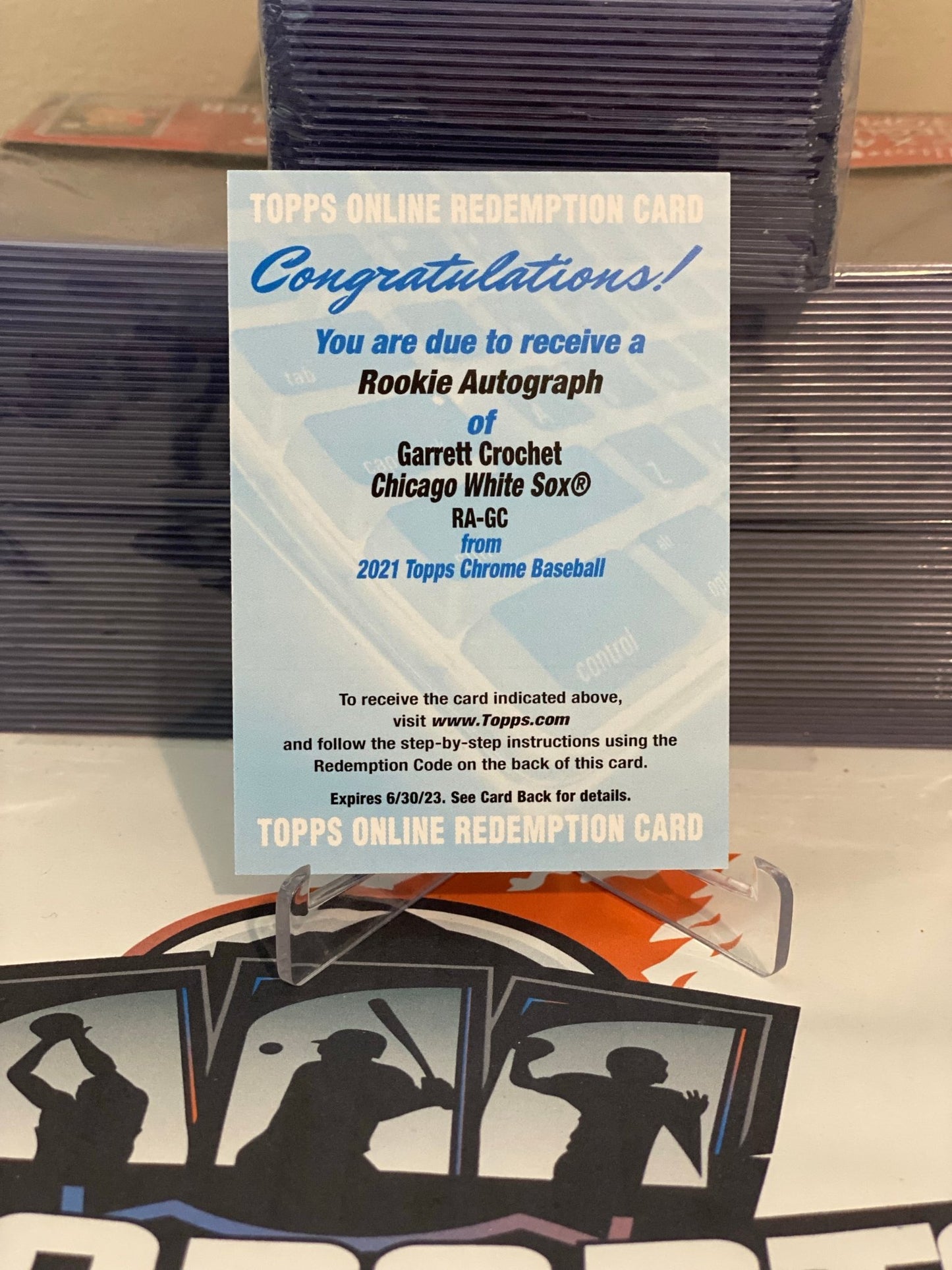2021 Topps Chrome Garrett Crochet Auto Redemption