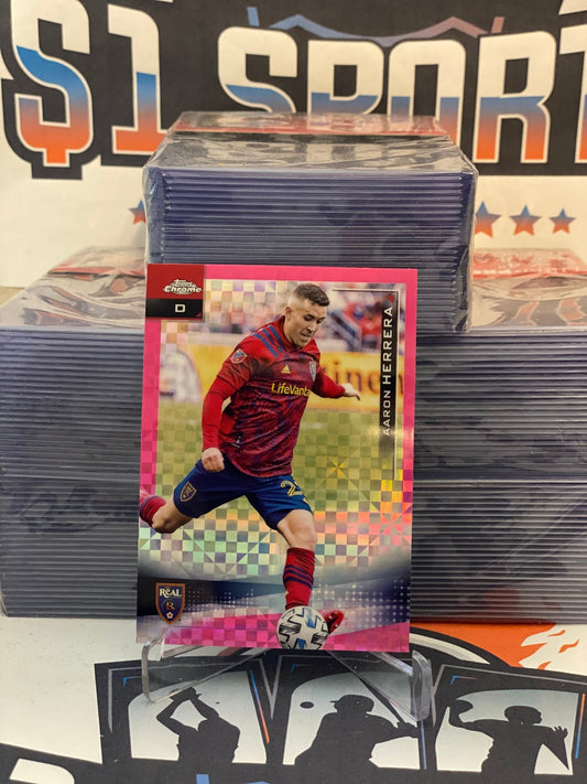 2021 Topps Chrome MLS (Pink X-Fractor Refractor) Aaron Herrera #13