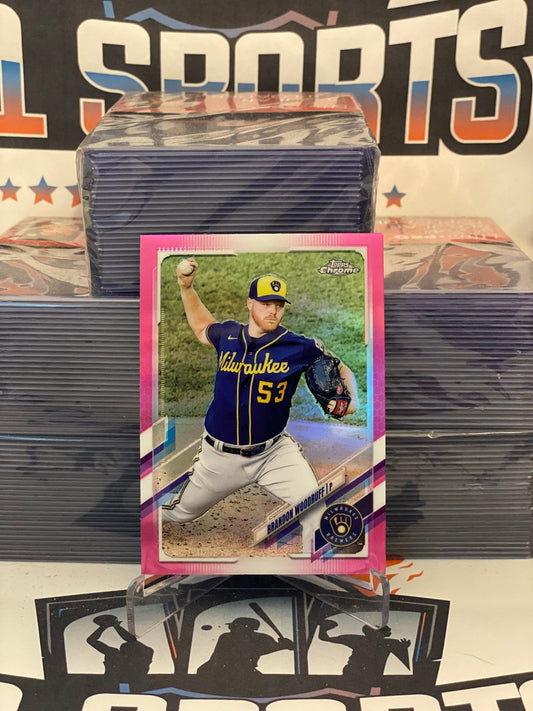 2021 Topps Chrome (Pink Refractor) Brandon Woodruff #192