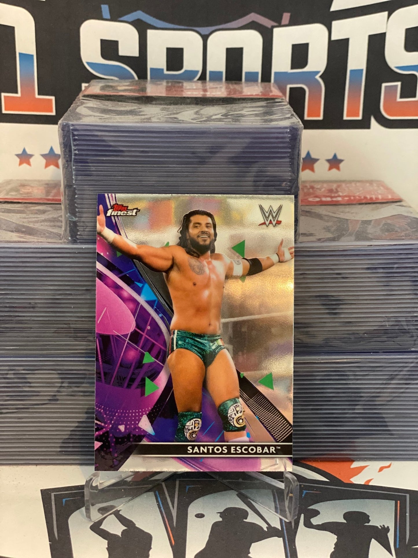 2021 Topps Finest WWE Santos Escobar #95