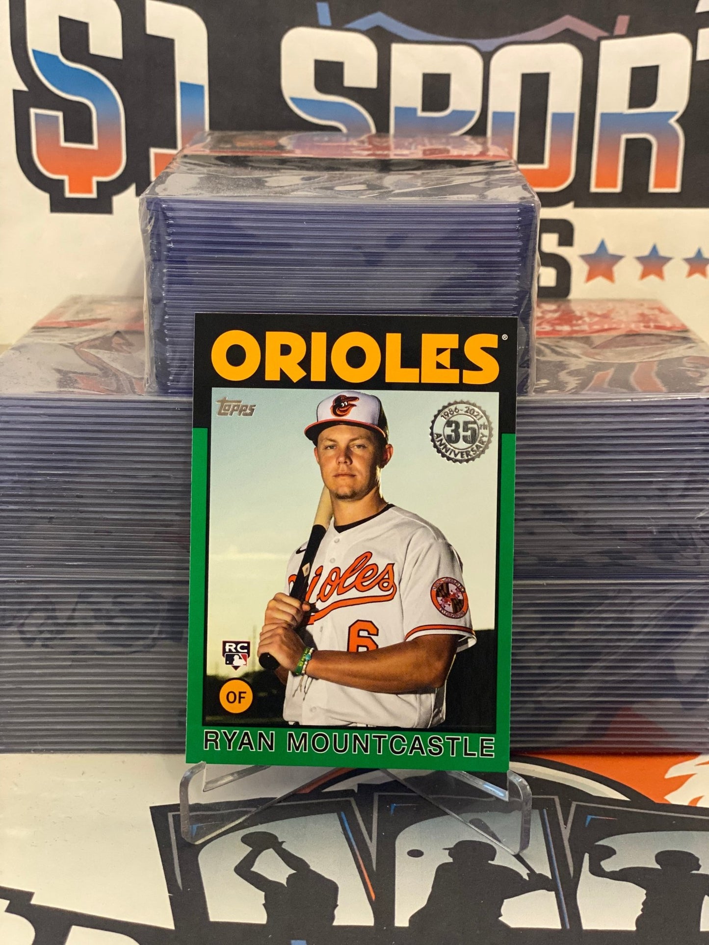 2021 Topps (Green, 1986 Topps) Ryan Mountcastle Rookie #86b-8